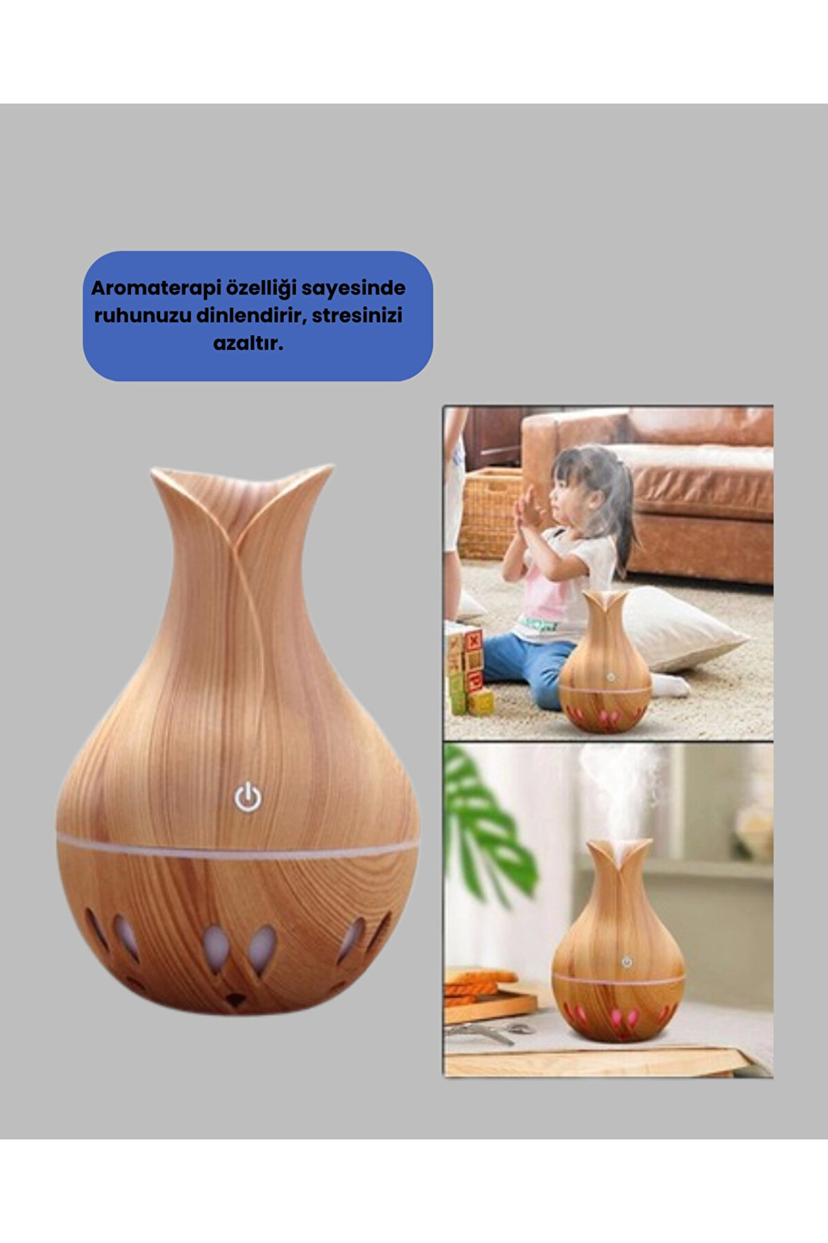 Aromaterapi̇ &Ouml;zelli̇kli̇ Ultrasoni̇k Taşınabi̇li̇r Oda Ve Ofi̇s Nemlendi̇ri̇ci̇