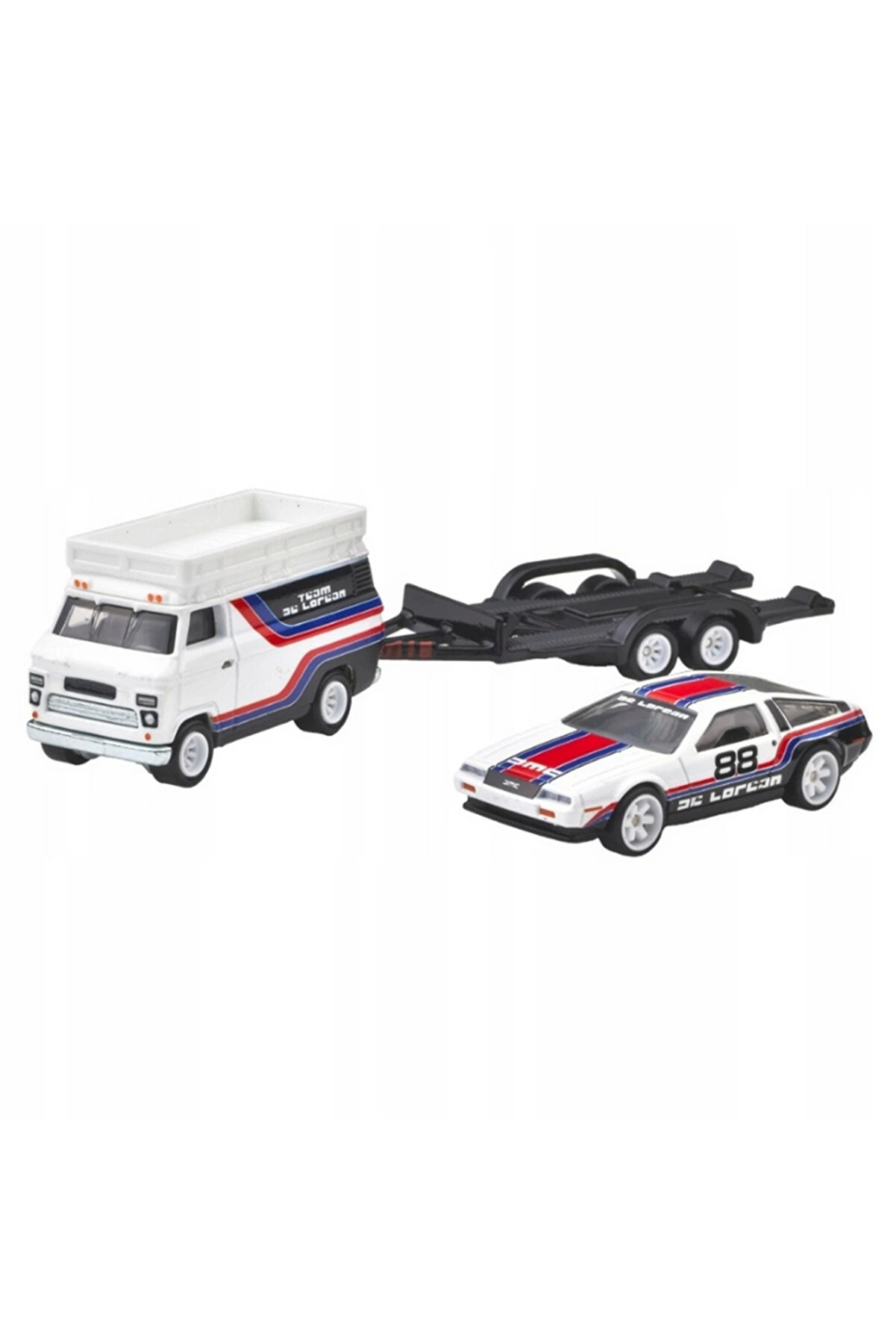 Toptan Bulurum Car Culture Team Transport DMC DeLorean & HW Rally Hauler Diecast Car