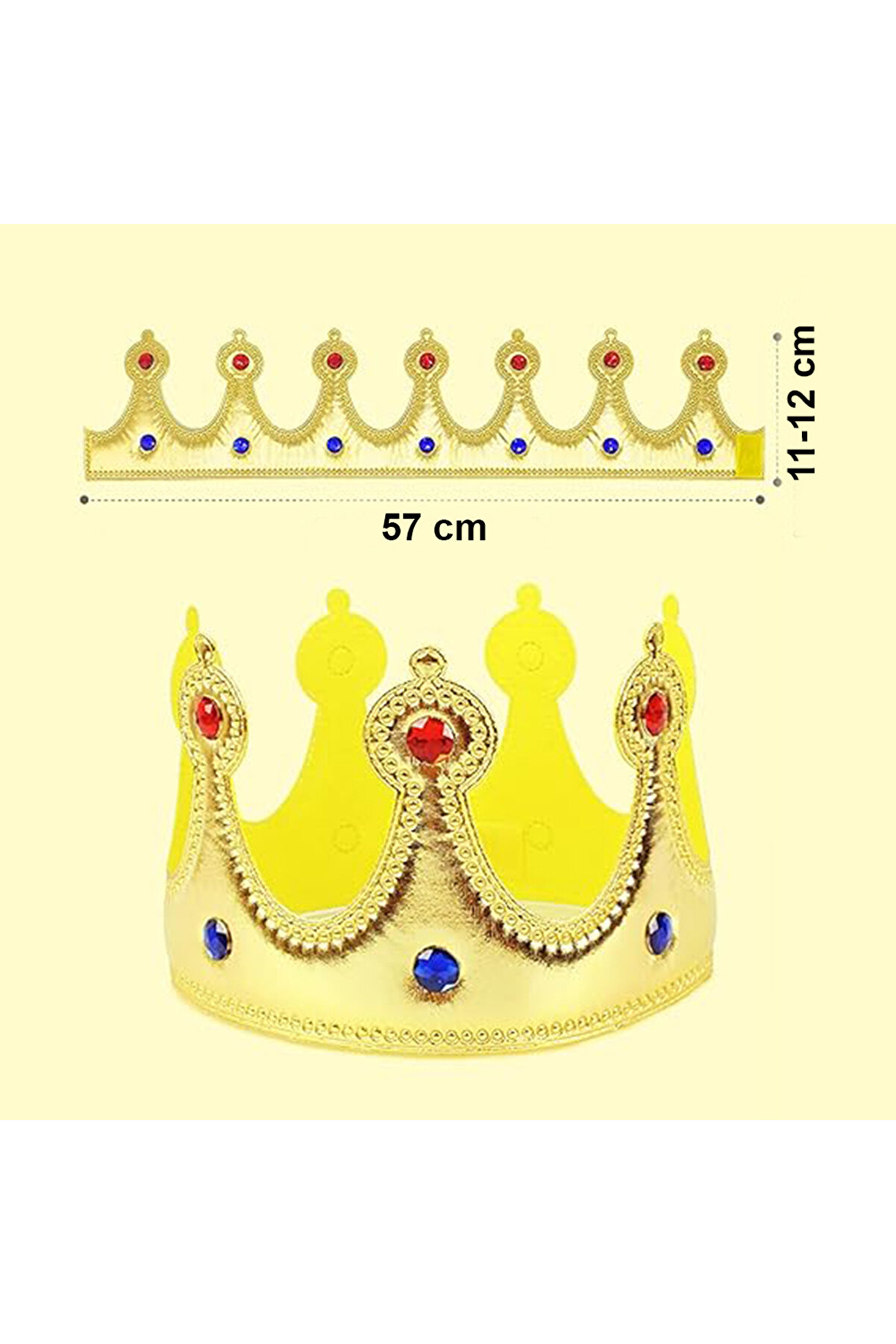 Ethab Ti̇caret Altın Renk Eva Malzemeden İmal &Ccedil;ocuk Kral Tacı 57 Cm