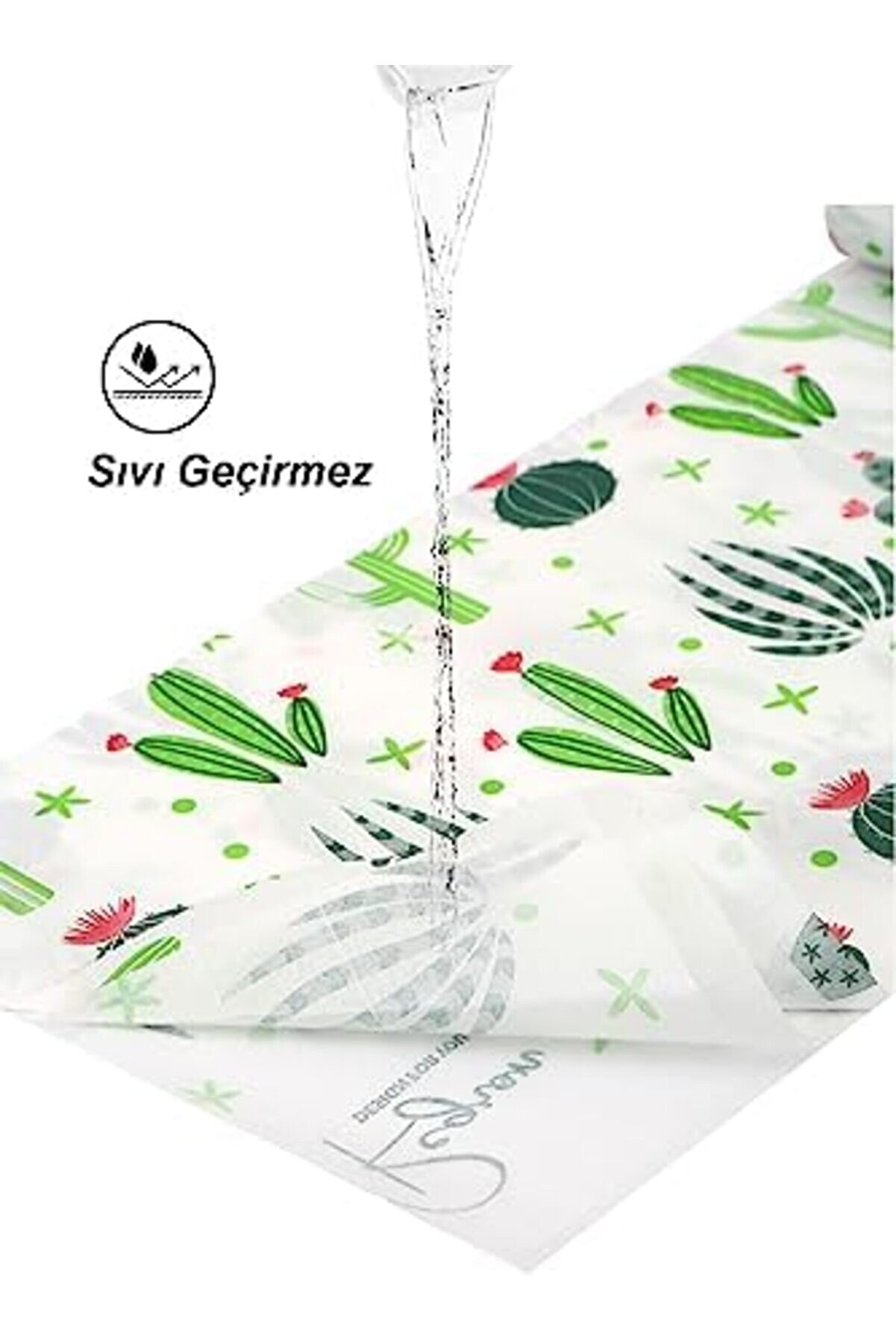 Lvnshop Masa Ve Akti̇vi̇te Pi̇kni̇k Örtüsü Kullan At Sıvı Geçi̇rmez 3 Rulo (Rulo İçi̇10 Adet) Kaktüs 100X