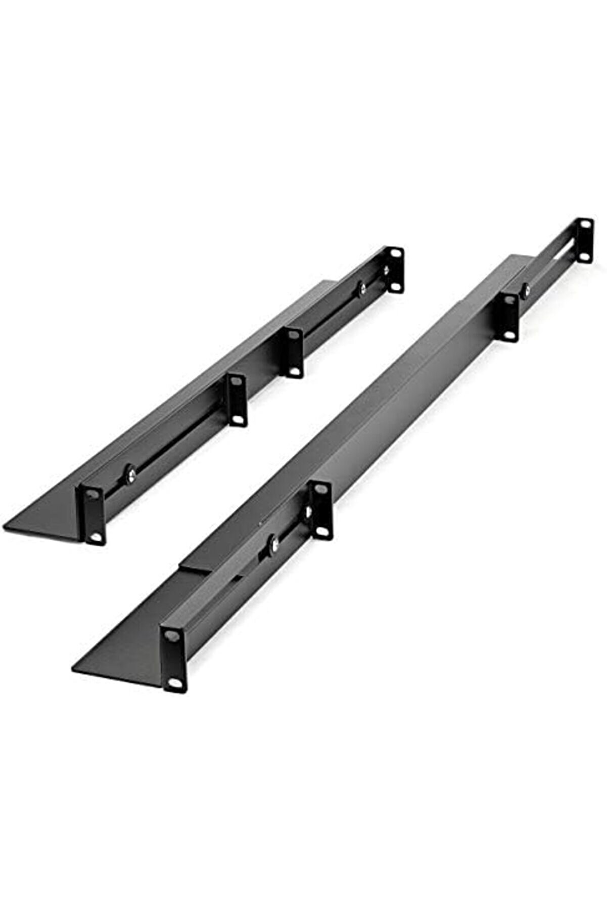 Snshop 1U 19" Sunucu Raf Rayları - 24-36" Ayarlanabi̇li̇r Deri̇nli̇k - Evrensel 4 Di̇rekli̇ Raf Montaj Ra