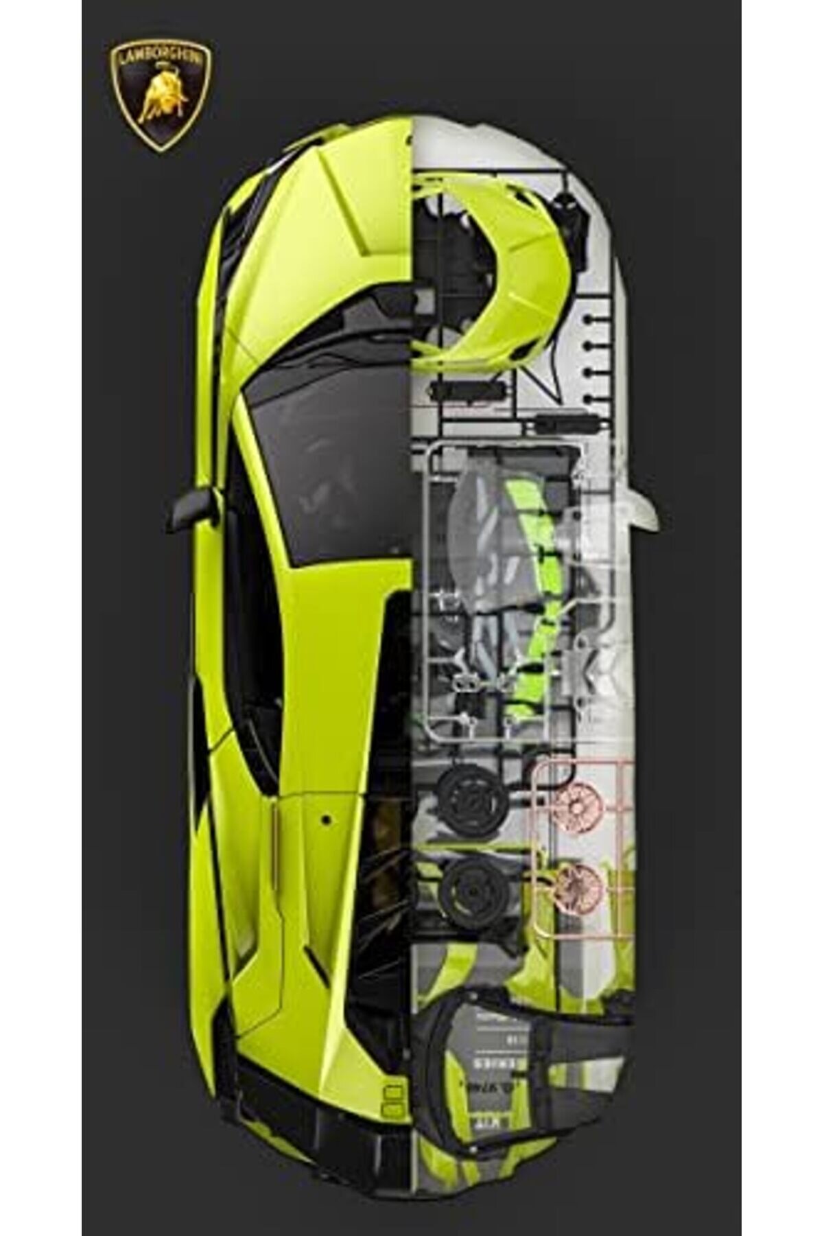 Lvnshopppi̇ng Rc Araba Ki̇tleri̇ İnşa Etmek İçi̇n, 1/18 Lamborghi̇ni̇ Si̇an Supercar Montaj Bi̇na Ki̇ti̇ Uza