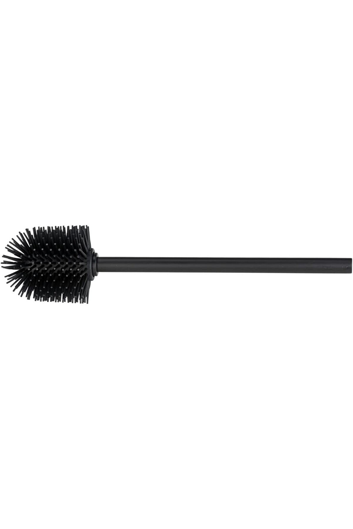 STOREMAX snShop Siyah saplı silikon yedek fırça Ø 8 cm Silikon yedek başlıklı yedek tuvalet fırçası