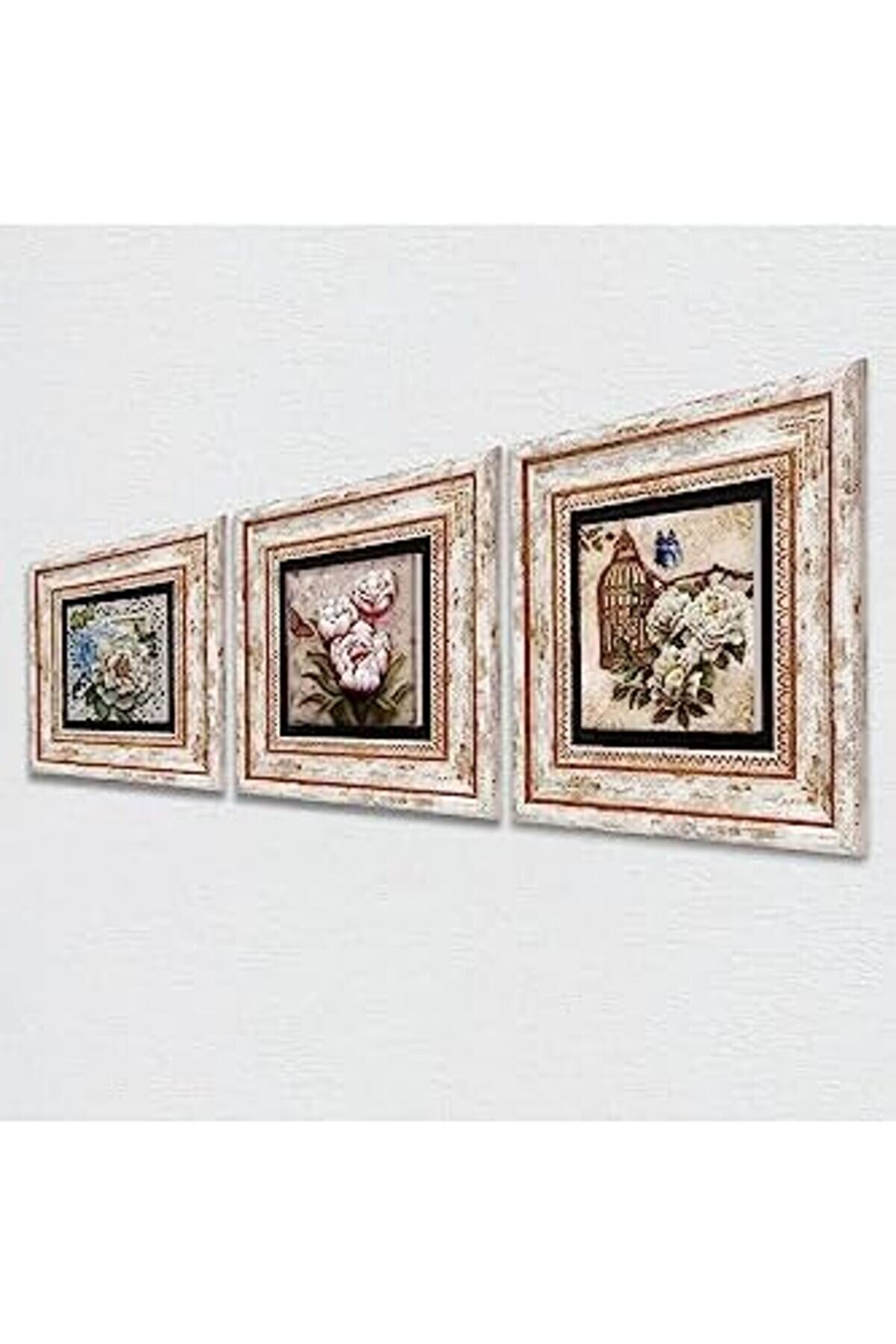 Stone Kelebekli̇ Çi̇çek Taş Duvar Tablosu - Çerçeveli̇ Taş Tablo - Dekorati̇f Duvar Sanat