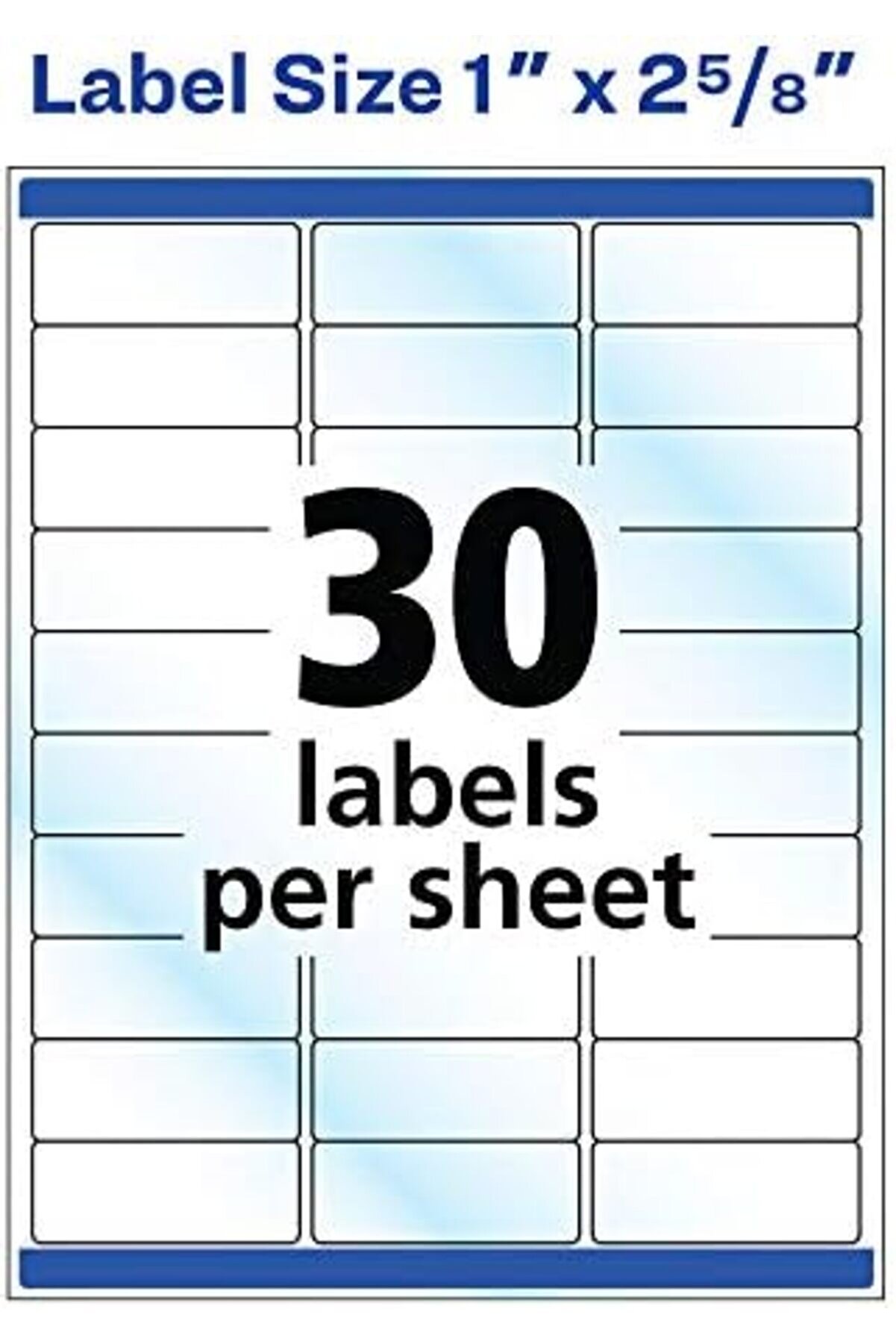 Aclyashop Ve Mürekkep Püskürtmeli̇ Yazıcılar İçi̇n 6521 Parlak Netli̇ği̇nde Adres Eti̇ketleri̇, 1 "X 2-5/8