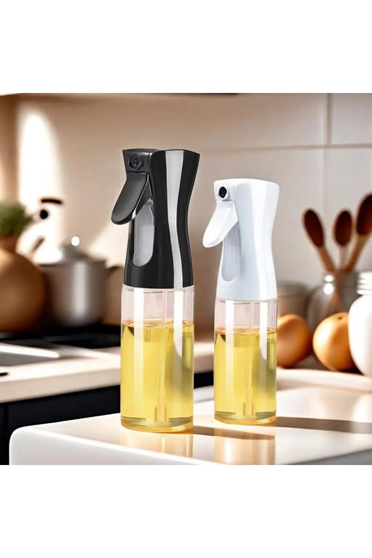 STOREMAX lvnshop TOPTAN Sprey Yağdanlık Cam Şişe Yağ Püskürtücü Airfryer Kızartma Salata İçin Yağlık 225 ml A