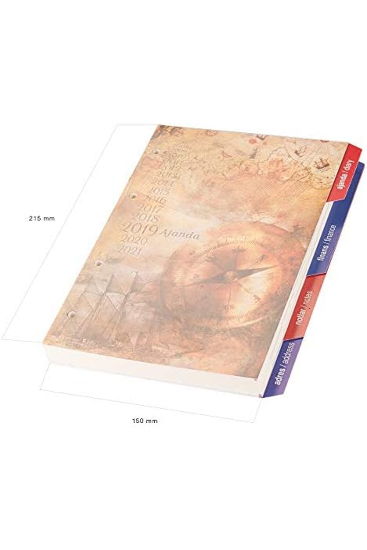 Aclyashop 2025 Ajanda Deri̇ Mıknatıs Kapaklı 4 Halka Mekani̇zmalı Organi̇zer, Kırmızı, 20X23X4 Cm. Newd