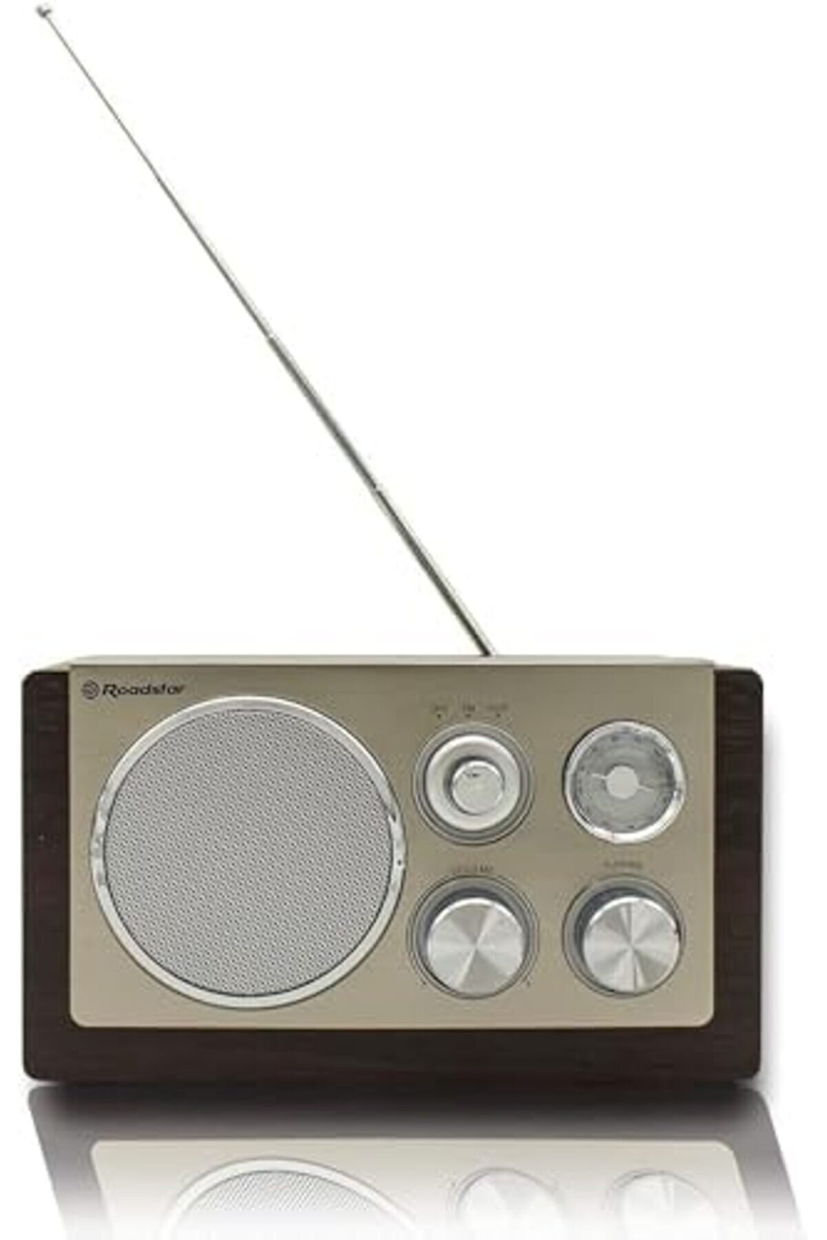 Hra-1245 Retro-Radyo Ukw Ve Mw Tuner (Teleskop-Anten, Pi̇l İle Çalışabi̇li̇r), Kahverengi̇/Gümüş M