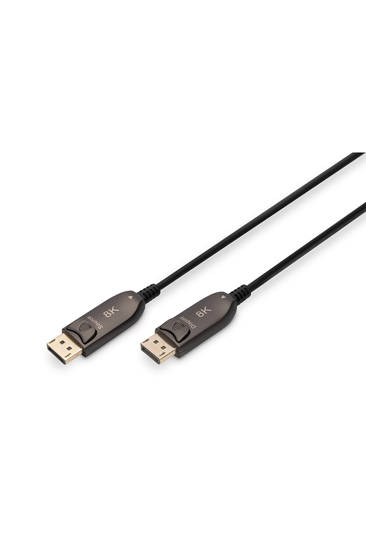 Digitus DisplayPort AOC Connection Cable M/M, 10.0m, UHD 8K, 8K@60Hz, DP 1.4, gold, bl