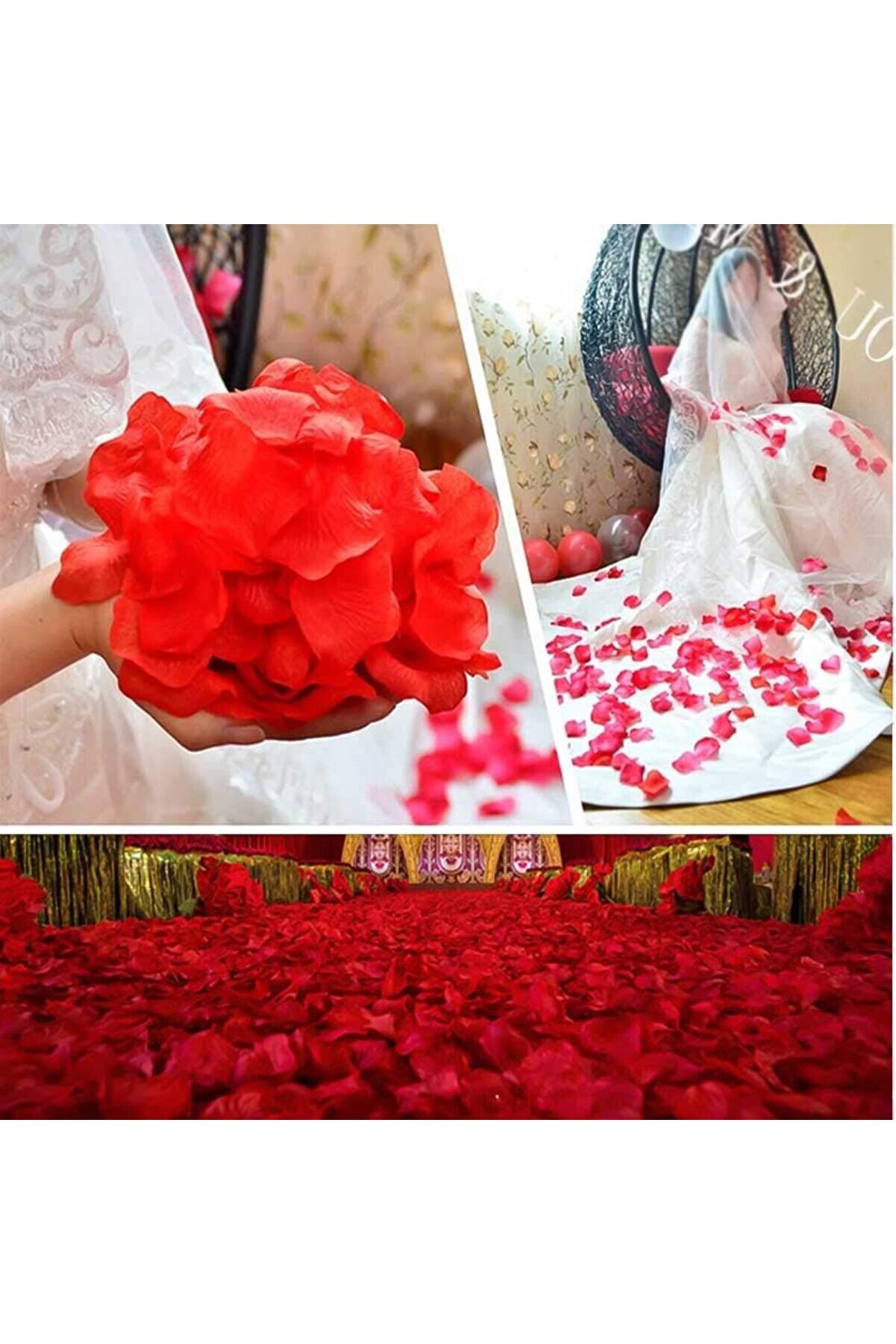 Ethab Ti̇caret Kırmızı Renk G&uuml;l Yaprağı &ndash; 5 Paket 500 Adet