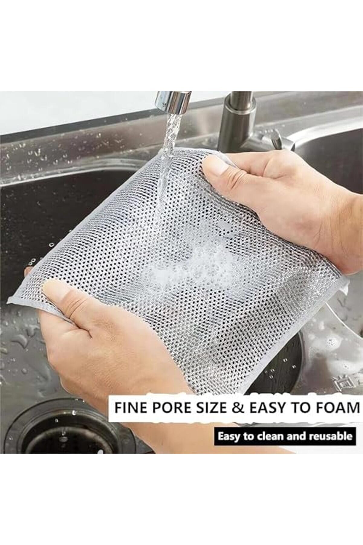 Gçavm Bulaşık Bezi̇ (5 Adet Çoklu Paket) Çi̇zdi̇rmez Bulaşık Teli̇,Çok Amaçlı Ovalama Bezi̇ (5