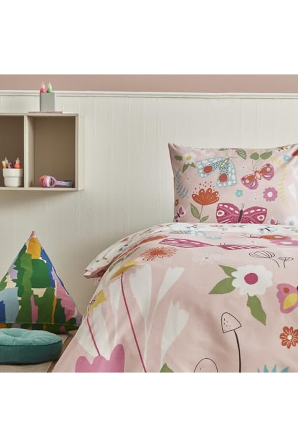 Brfshop Home Young Butterfly %100 Pamuk Tek Ki̇şi̇li̇k Nevresi̇m Takımı 1165984