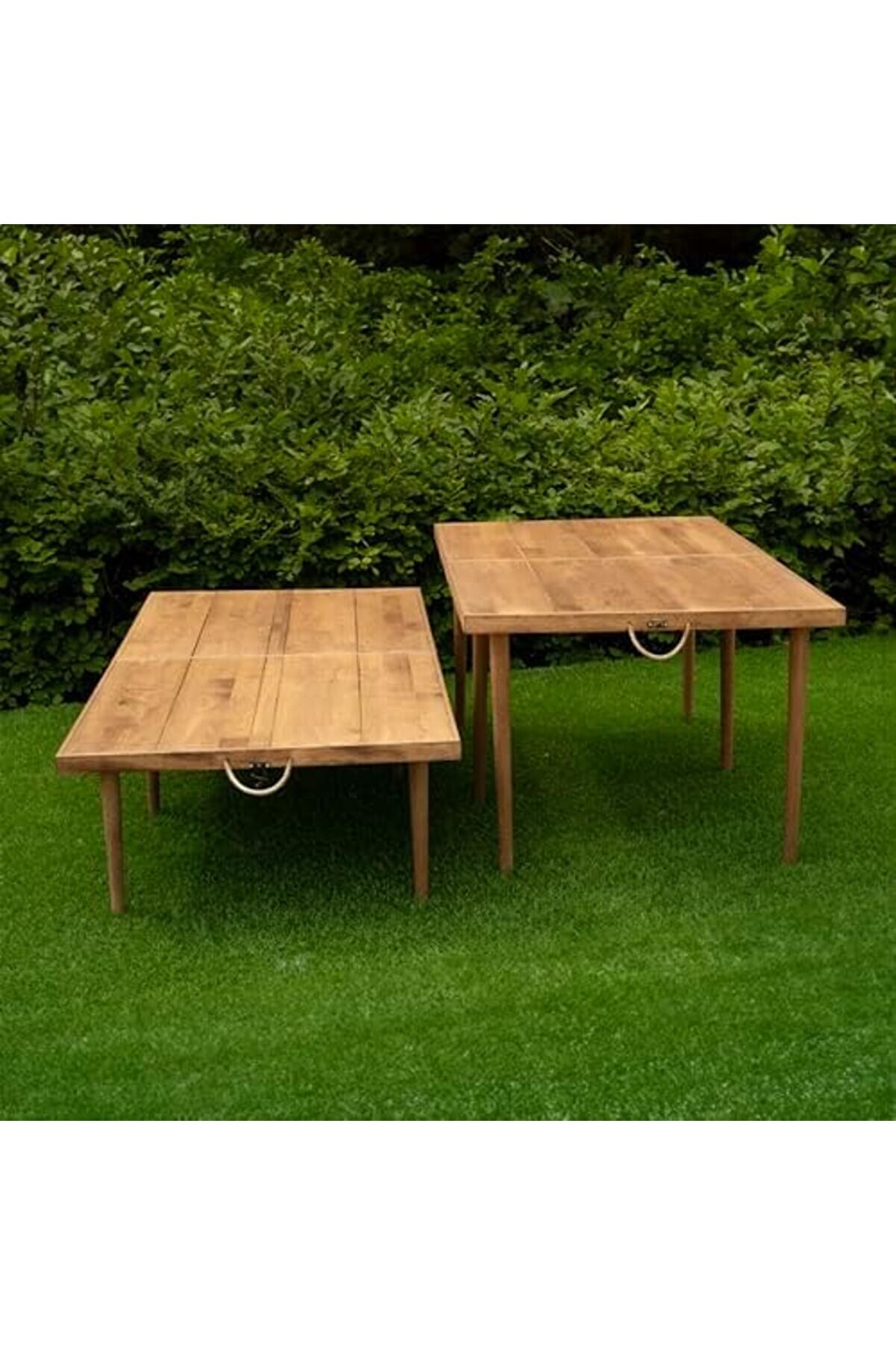 Snshop Katlanır Kamp, Pi̇kni̇k Ve Bahçe Masası 75X200 Cm - Cevi̇z Renk 467437