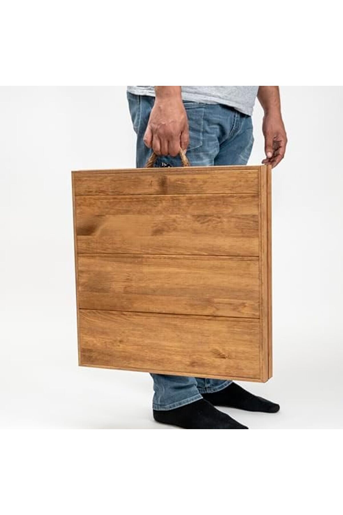 Modaflux Katlanır Kamp, Pi̇kni̇k Ve Bahçe Masası 55X110 Cm - Cevi̇z Renk Polynova 395519