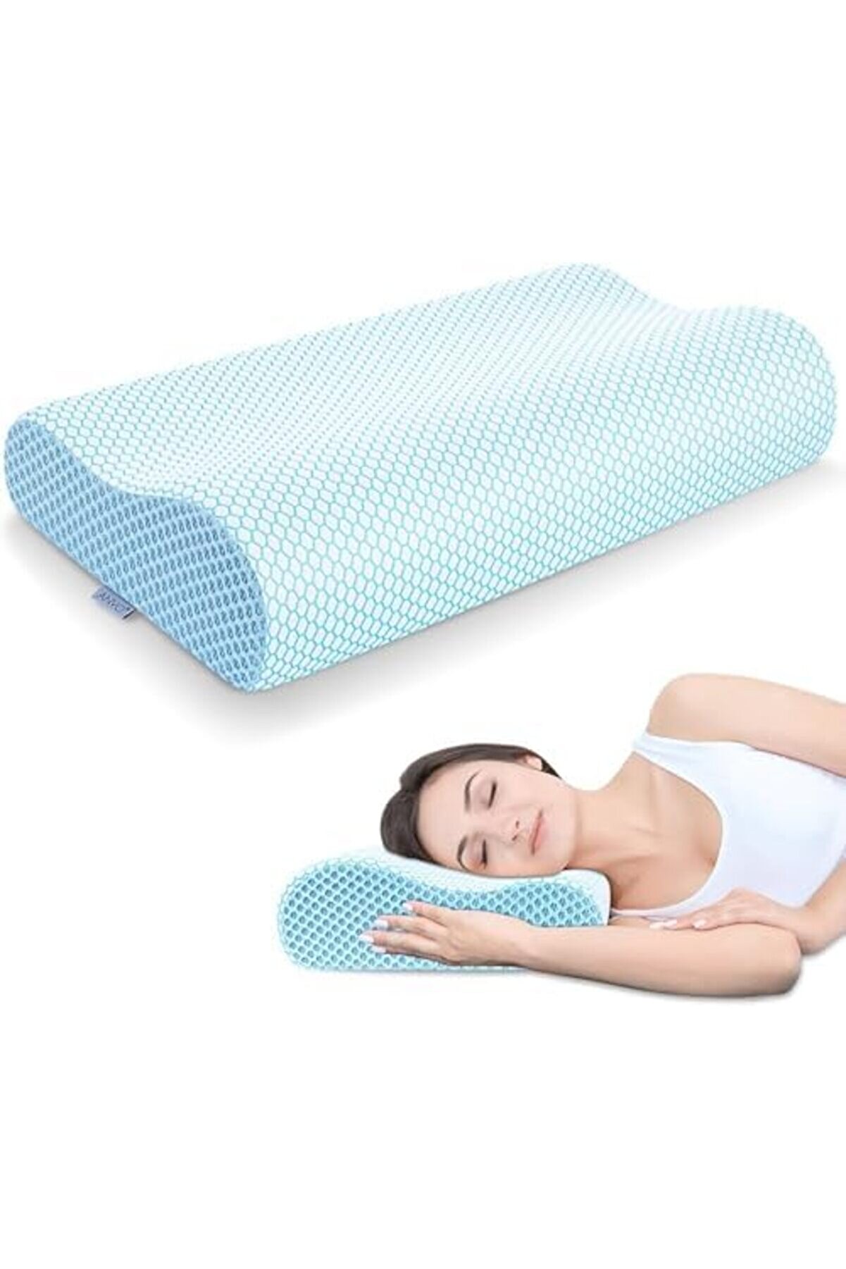Snshop &Ccedil;i̇ft Taraflı Vi̇sko Boyun Destek Yastığı, Vi̇sco Boyun Yastığı, B&uuml;y&uuml;k Boy &Ccedil;i̇ft Taraf