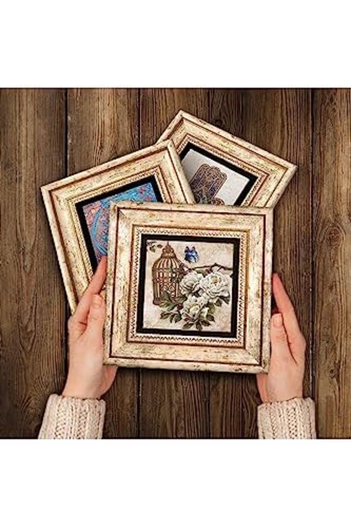 Stone Kelebekli̇ Çi̇çek Taş Duvar Tablosu - Çerçeveli̇ Taş Tablo - Dekorati̇f Duvar Sanat