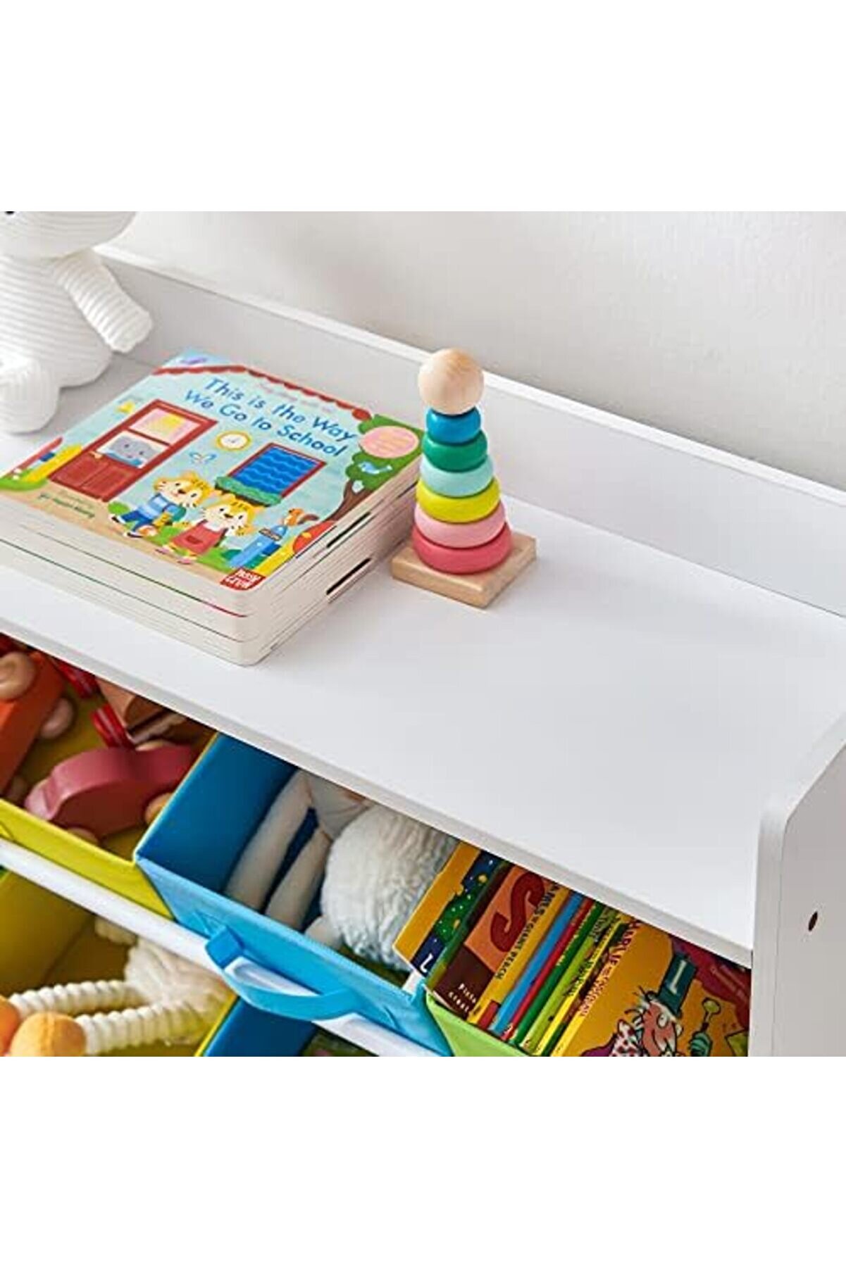 Lvnshop Çocuk Odası Rafı, 9 Polar Sepetli̇ Oyuncak Düzenleyi̇ci̇, Çocuk Odası Içi̇n Oyuncak Ve Ki̇taplık,