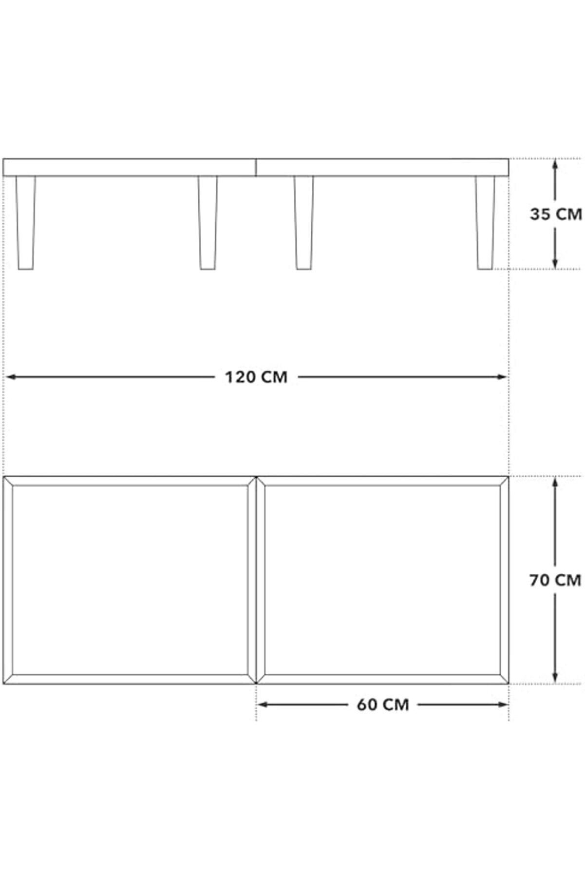 Katlanır Sabi̇t Ayaklı Kamp, Pi̇kni̇k Ve Bahçe Masası 70X120 Cm - Cevi̇z Renk