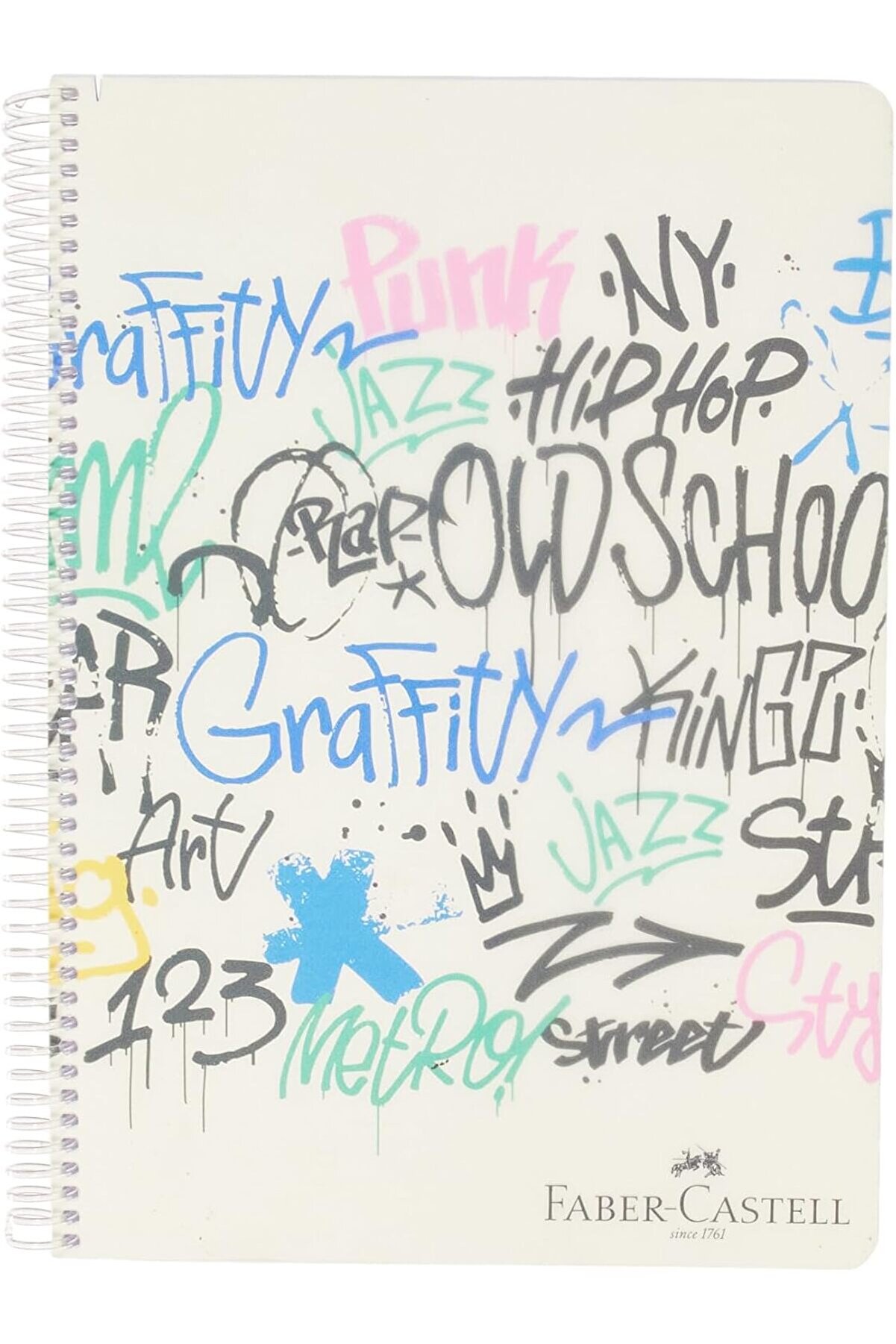 STOREMAX goldtrack Grafiti Desenli Spiralli Defter, A4, 120 Yaprak, 70g Kağıt,, Dayanıklı Kapak, Açılan Spira