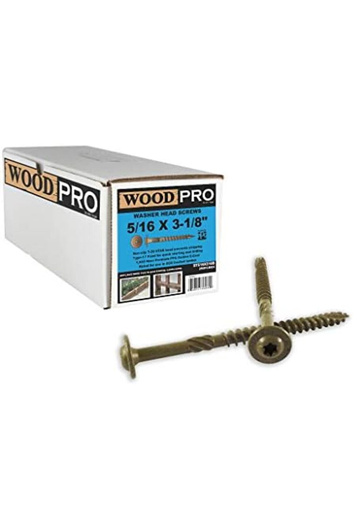 Snshop Fasteners St516X318B 5/16-İnç X 3-1/8-İnç Uzunluk Yuvarlak Yıkama Başlığı Dış Ahşap