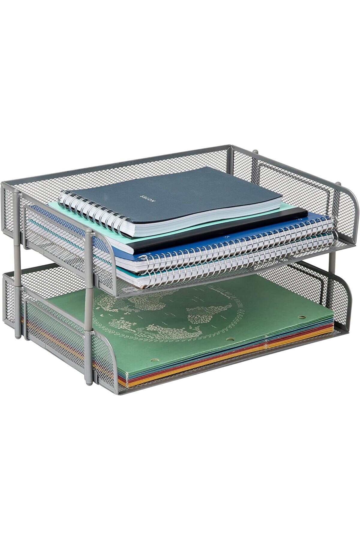 STOREMAX MoysHops Reader 2-SIL 2 Adet İstiflenebilir Mektup Tepsisi, Masa, Belge Tutucu, Dergi Depolama, Mas