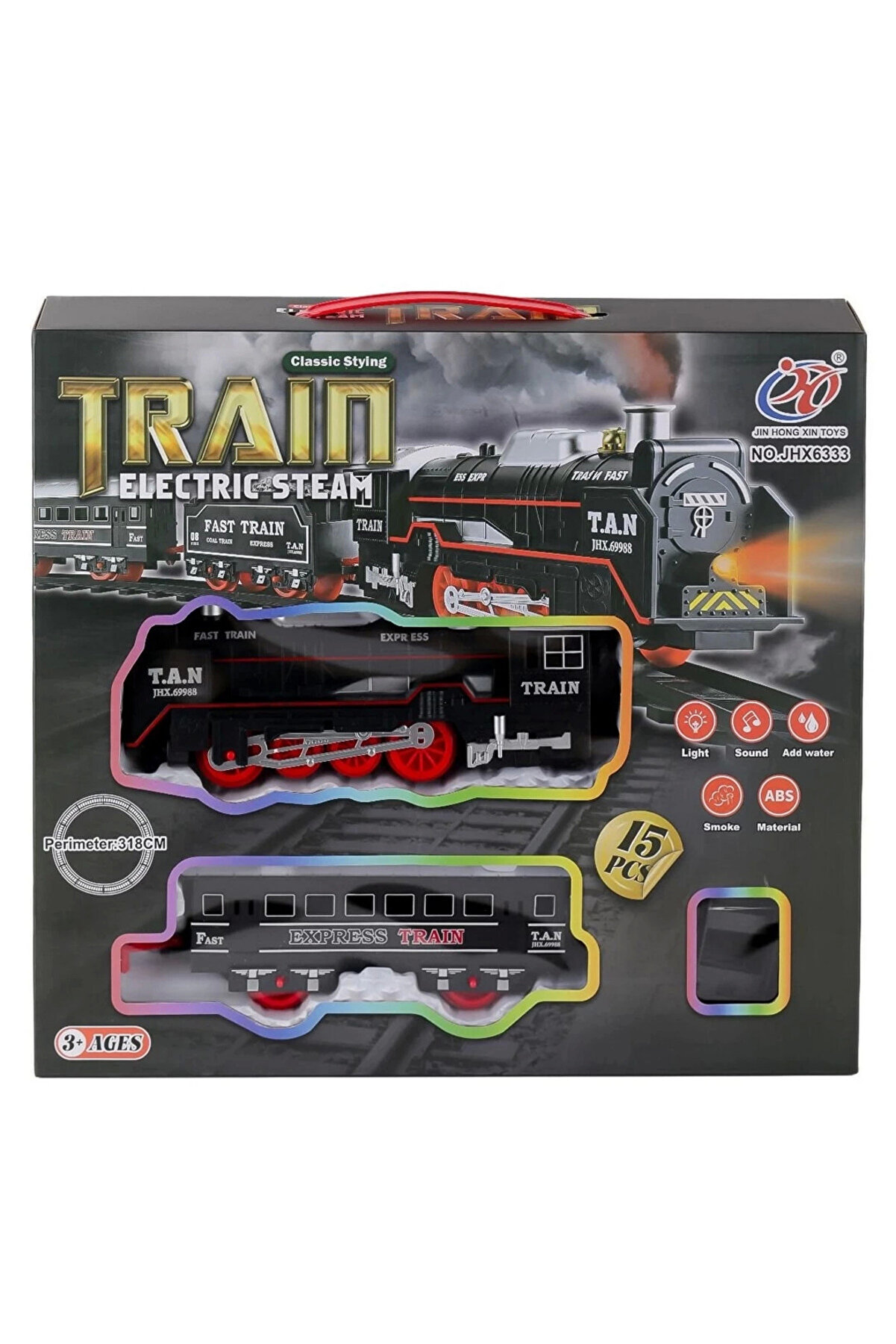 Enseb JHX6333 Dumanlı Sesli Işıklı Tren 15 Parça