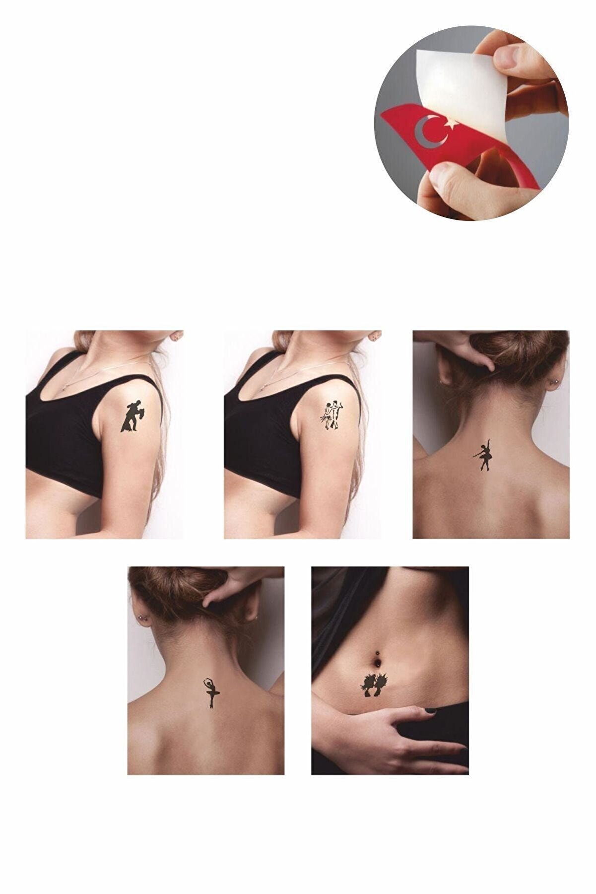 Ai̇rbrush Tattoo Tango Bale Desenleri̇ Hi̇nt Kınası Ile Ge&ccedil;i̇ci̇ D&ouml;vme Yapma Seti̇