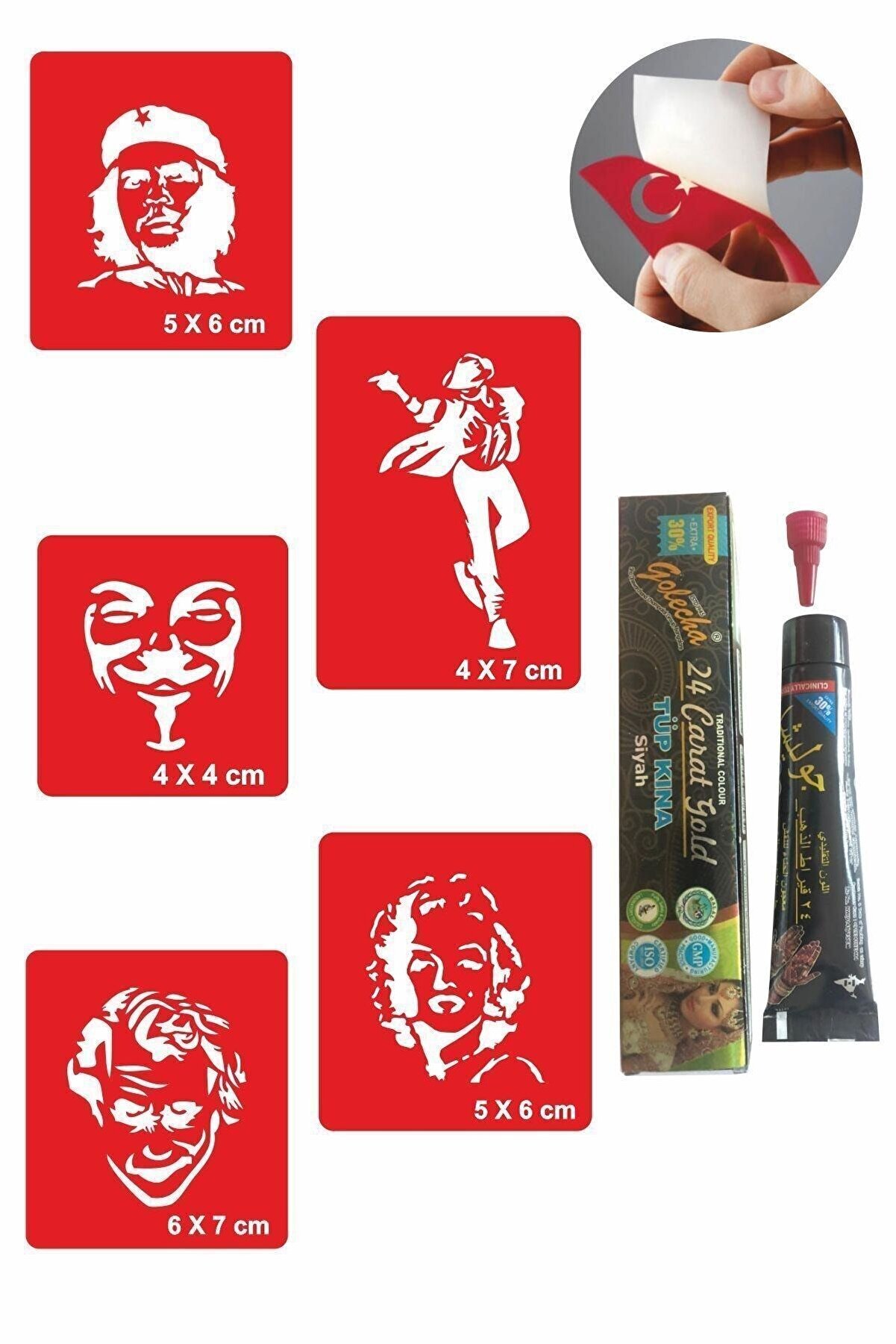 Ai̇rbrush Tattoo Müzi̇k Ve Dans Desenleri̇ Hi̇nt Kınası Ile Geçi̇ci̇ Dövme Yapma Seti̇