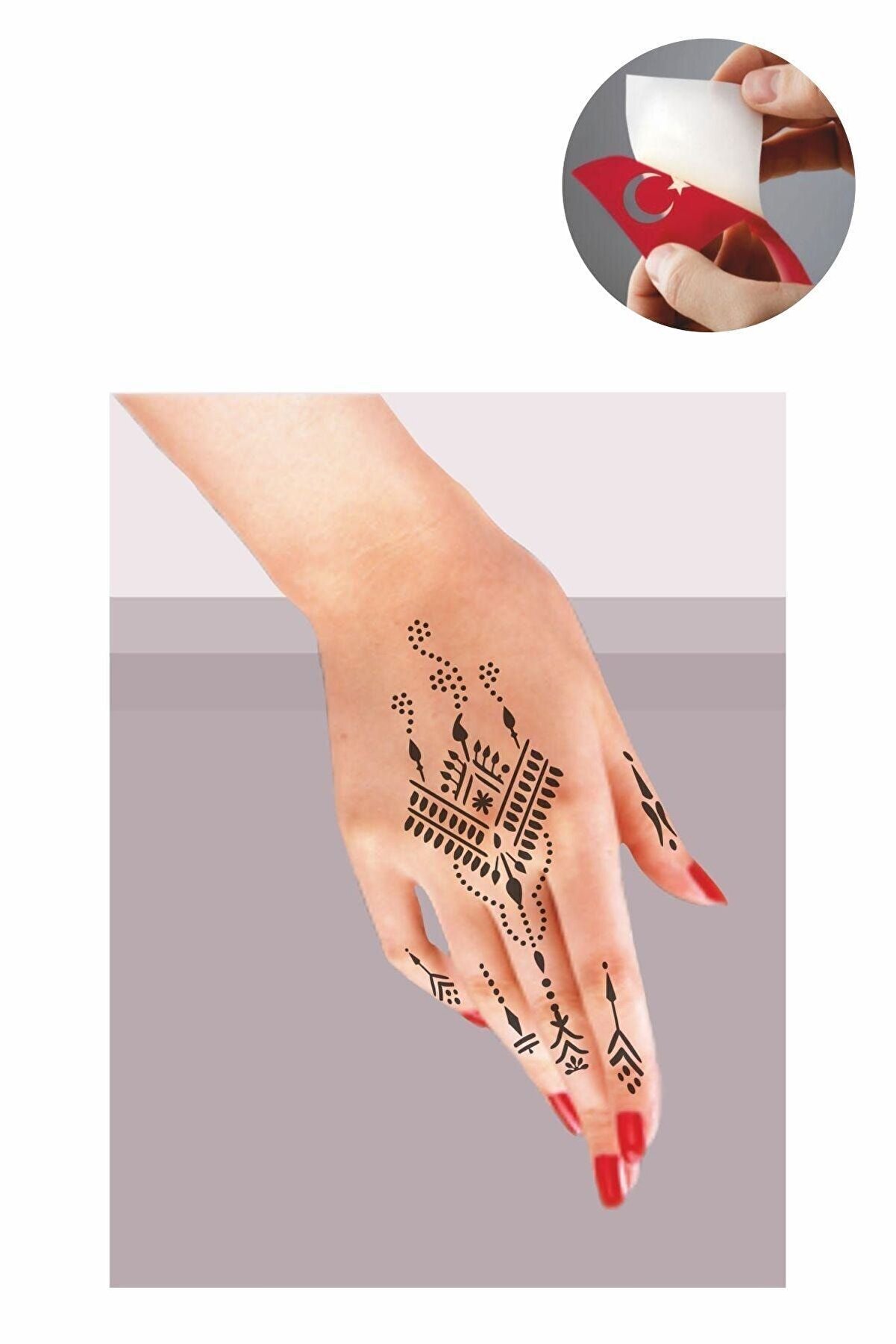 Ai̇rbrush Tattoo El Üstü Hi̇nt Kınası Ile Geçi̇ci̇ Dövme Yapma Seti̇