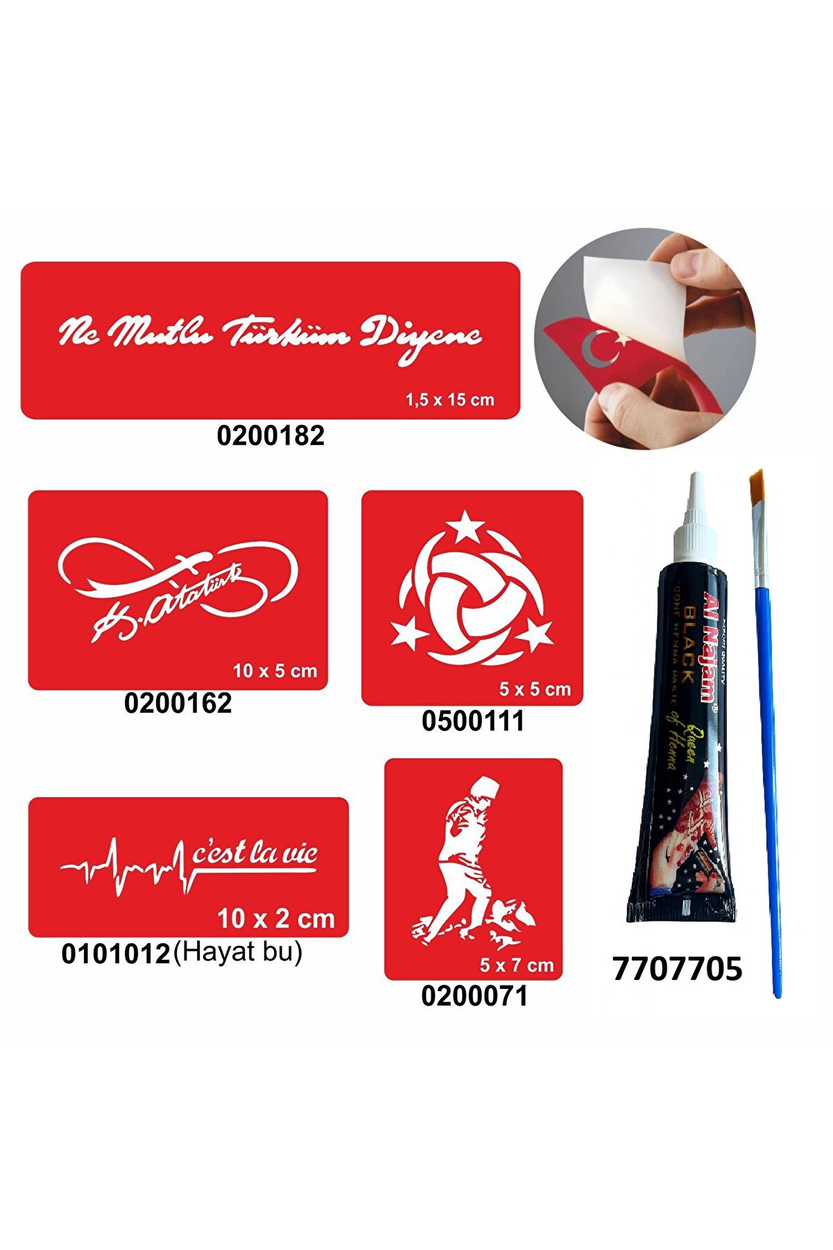 Ai̇rbrush Tattoo Atatürk Desenleri̇ Hi̇nt Kınası Ile Geçi̇ci̇ Dövme Yapma Seti̇