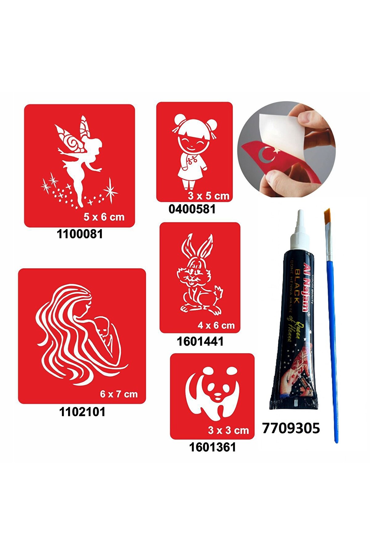 Ai̇rbrush Tattoo Anne Şefkati̇ Desenleri̇ Hi̇nt Kınası Ile Geçi̇ci̇ Dövme Yapma Seti̇