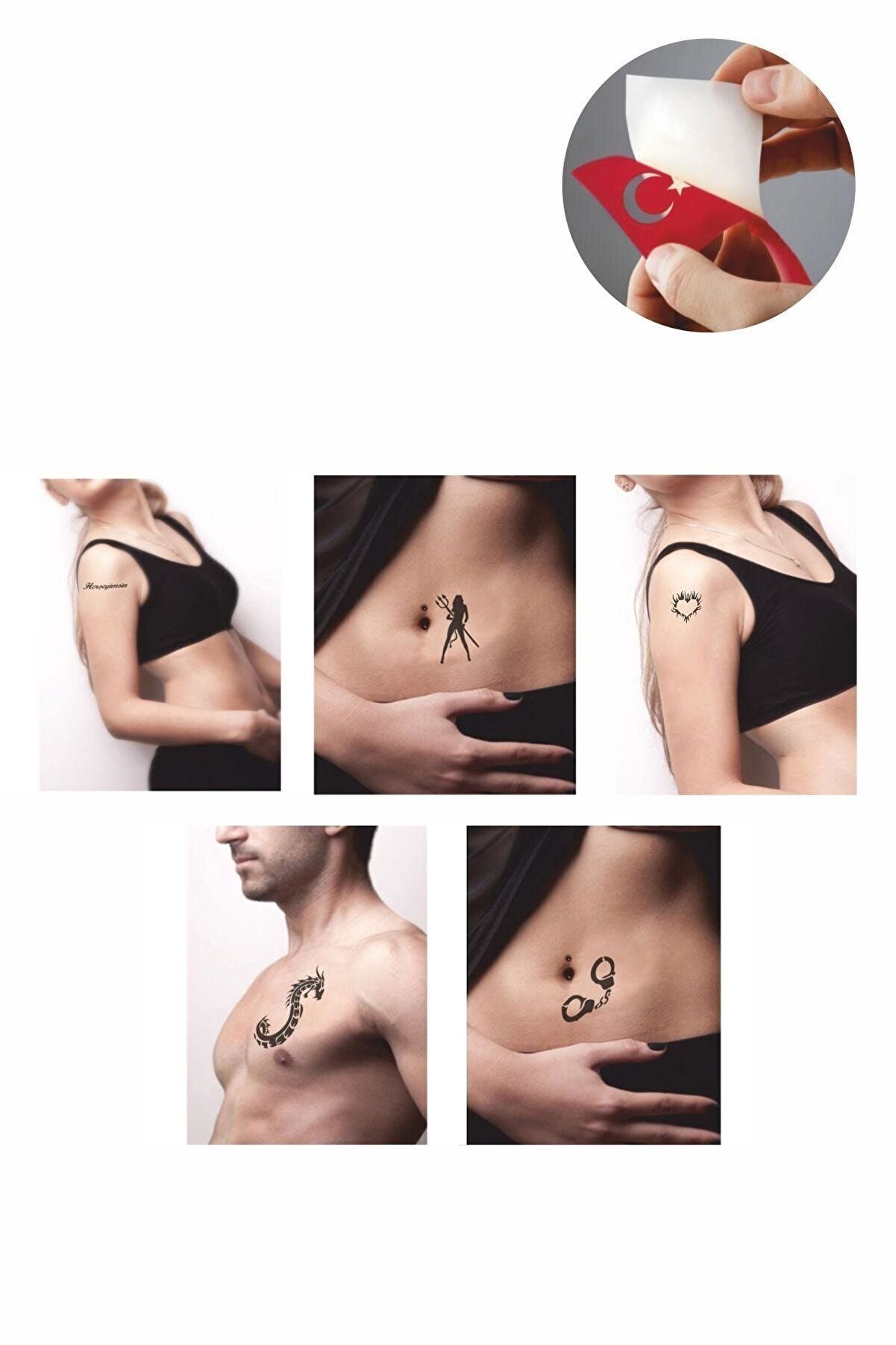 Ai̇rbrush Tattoo Kelepçe Ve Kalp Desenleri̇ Hi̇nt Kınası Ile Geçi̇ci̇ Dövme Yapma Seti̇