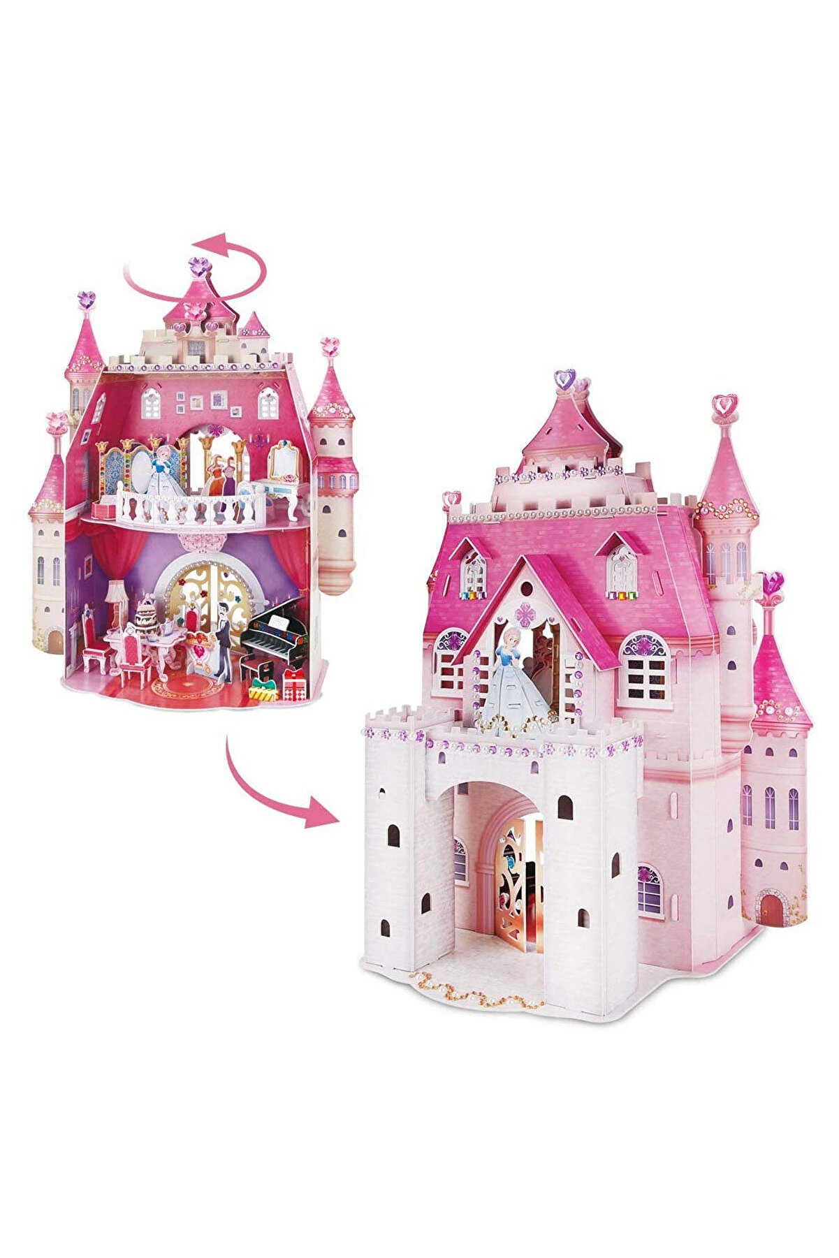 Cubi̇cfun Prenses Doğumgünü Şatosu 3D Puzzle - Cub/E1622H
