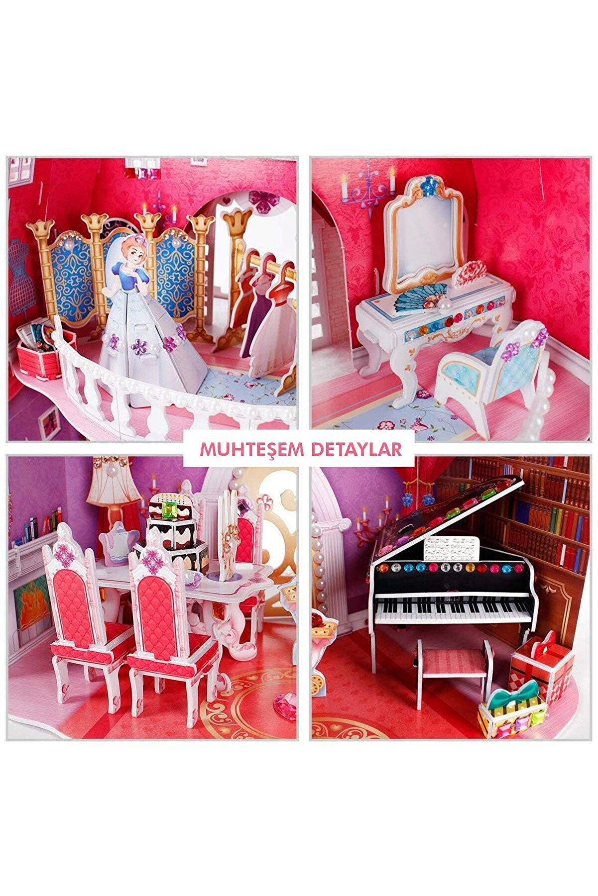 Cubi̇cfun Prenses Doğumgünü Şatosu 3D Puzzle - Cub/E1622H