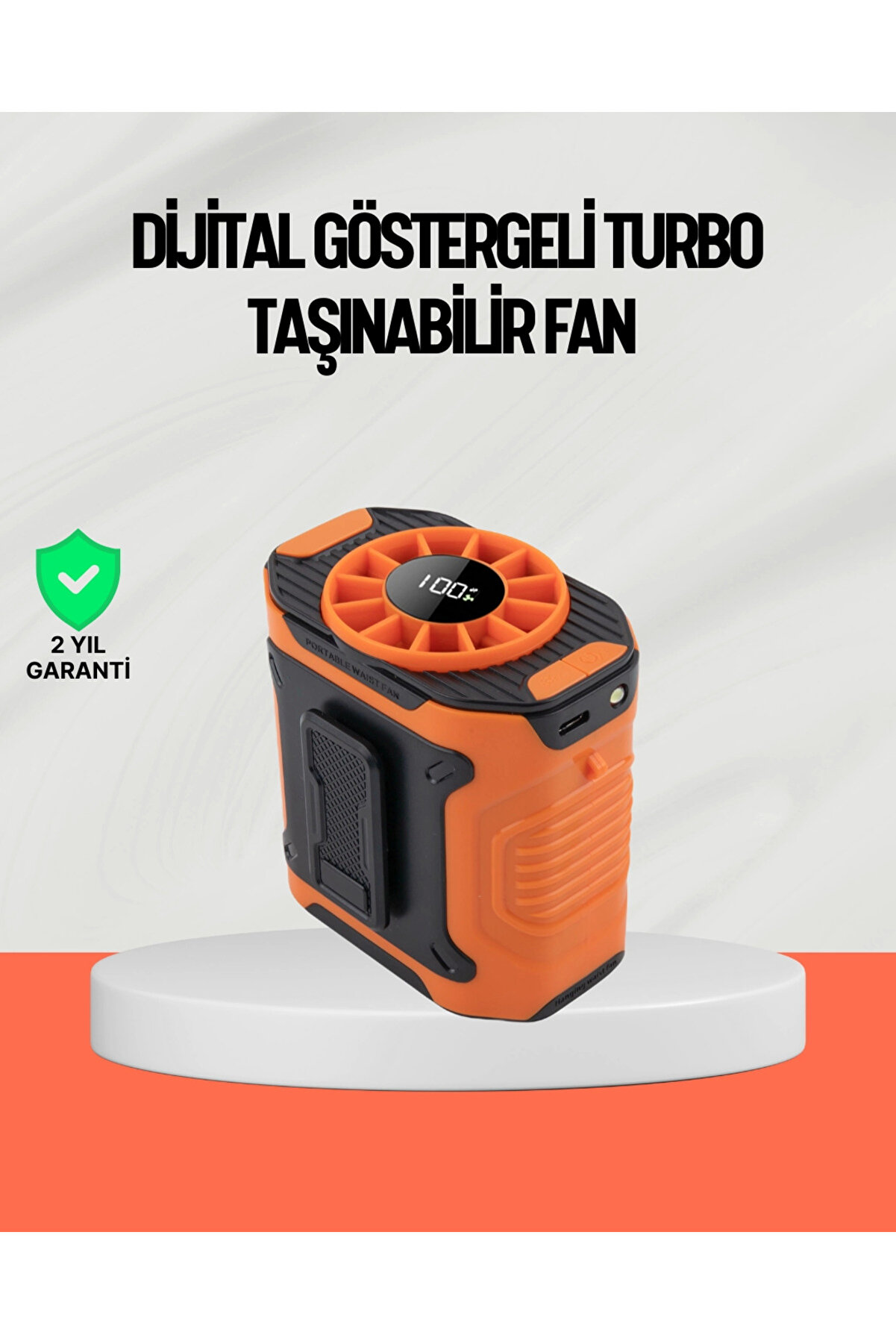 gizmurstore USB Şarjlı Güçlü Hız Ayarlı El ve Bel Fanı