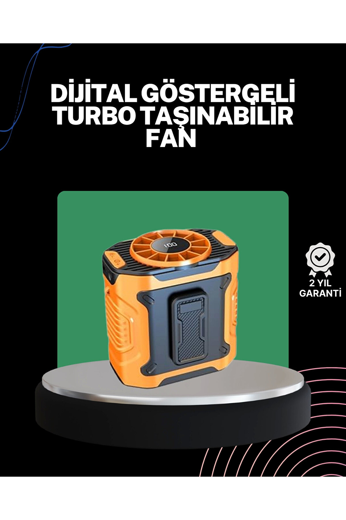 gizmurstore USB Şarjlı Kompakt El ve Boyun Fanı Çok Fonksiyonlu