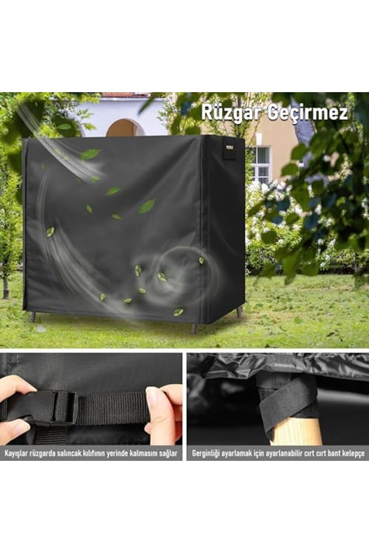 Lvnshop Bahçe Salıncak Koruma Örtüsü Üç Ki̇şi̇li̇k Tenteli̇ Bahçe Salıncağı Koruma Kılıfı Su Geçi̇rmez Br
