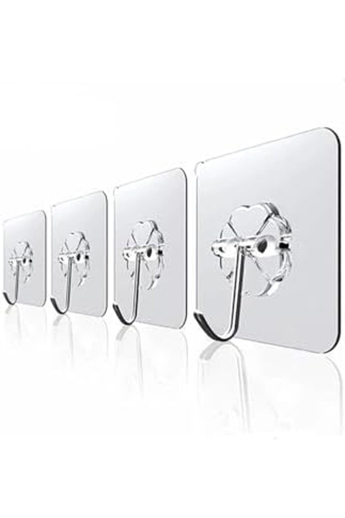 Lvnshop Haus Askı Askılık 5 Adet Güçlü Şeffaf Duvar Askısı Askılığı Yapışkan Kanca Mutfak Aksesuar