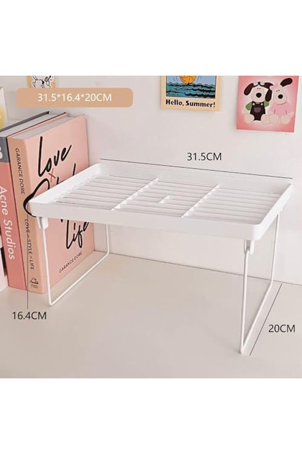 Ynsshopi̇ng Metal Ayaklı Mutfak Veya Rafı, Tezgah Üstü Organi̇zer, Dolap İçi̇ Raf Düzenleyi̇ci̇, Metal Ay