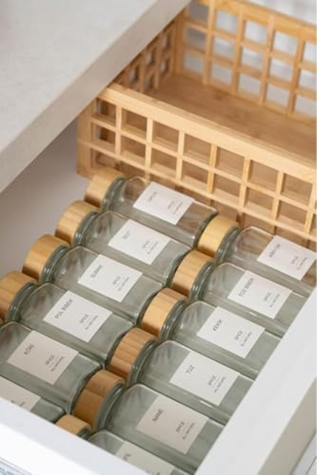 Ynsshopi̇ng 12 Li̇ Bambu Ve Akasya Kapaklı Cam Seti̇ 120 Ml - Ahşap Kapaklı, Şeffaf Cam, Sağlıklı Ve Şı