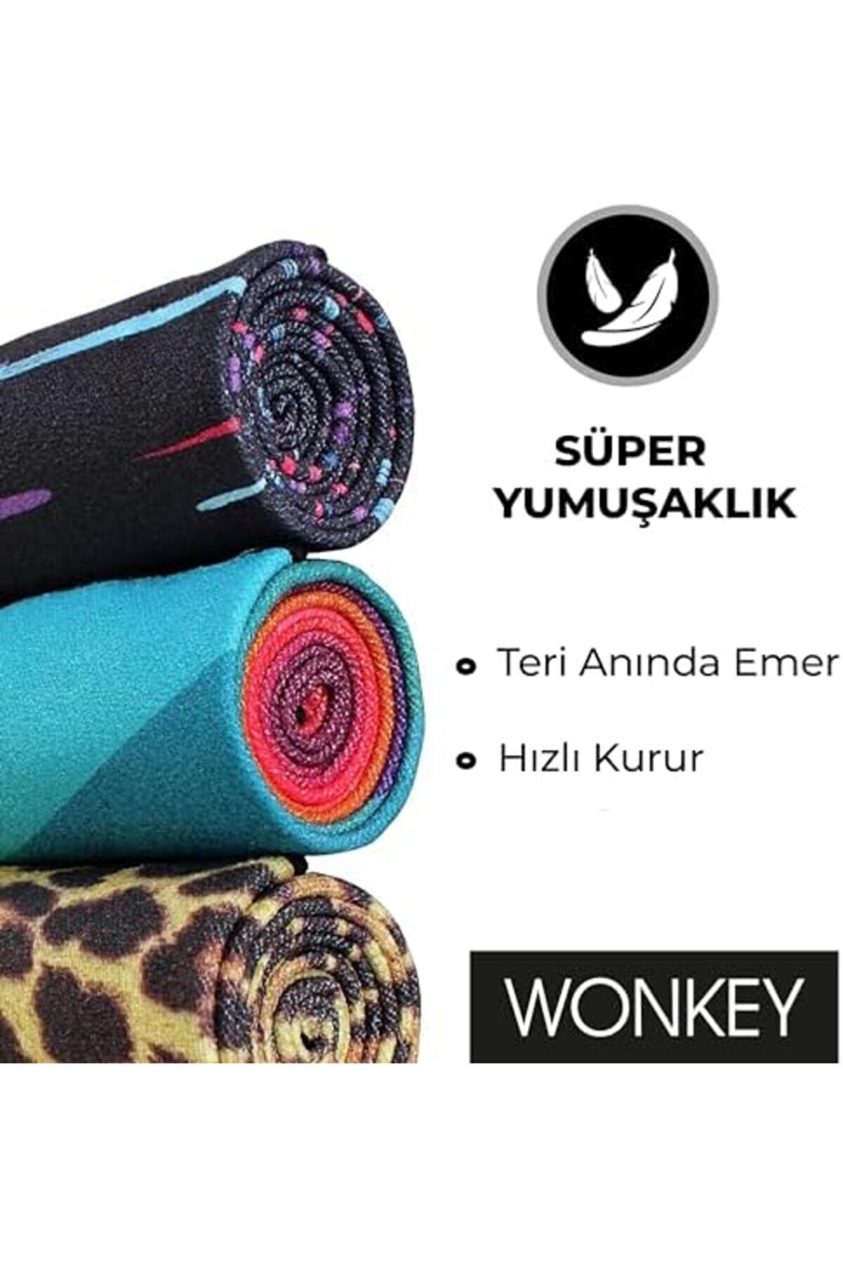 Trendymr Baskılı Antreman Fi̇tness Sporcu Havlusu, Boks Pi̇lates Gym Teni̇s Ter Havlusu 45X100 Cm (2