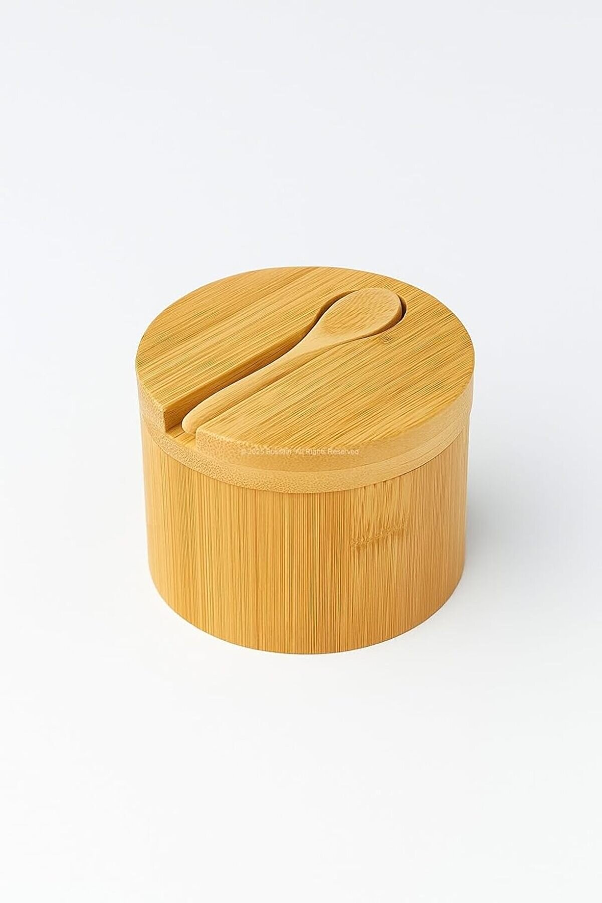 STOREMAX lvnshop Kapaklı Kaşıklı Ahşap Ahşap Kabı Kaşık ve Kapaklı Tasarım Mutfak Tezgahı İçin Şık Pratik Tuz