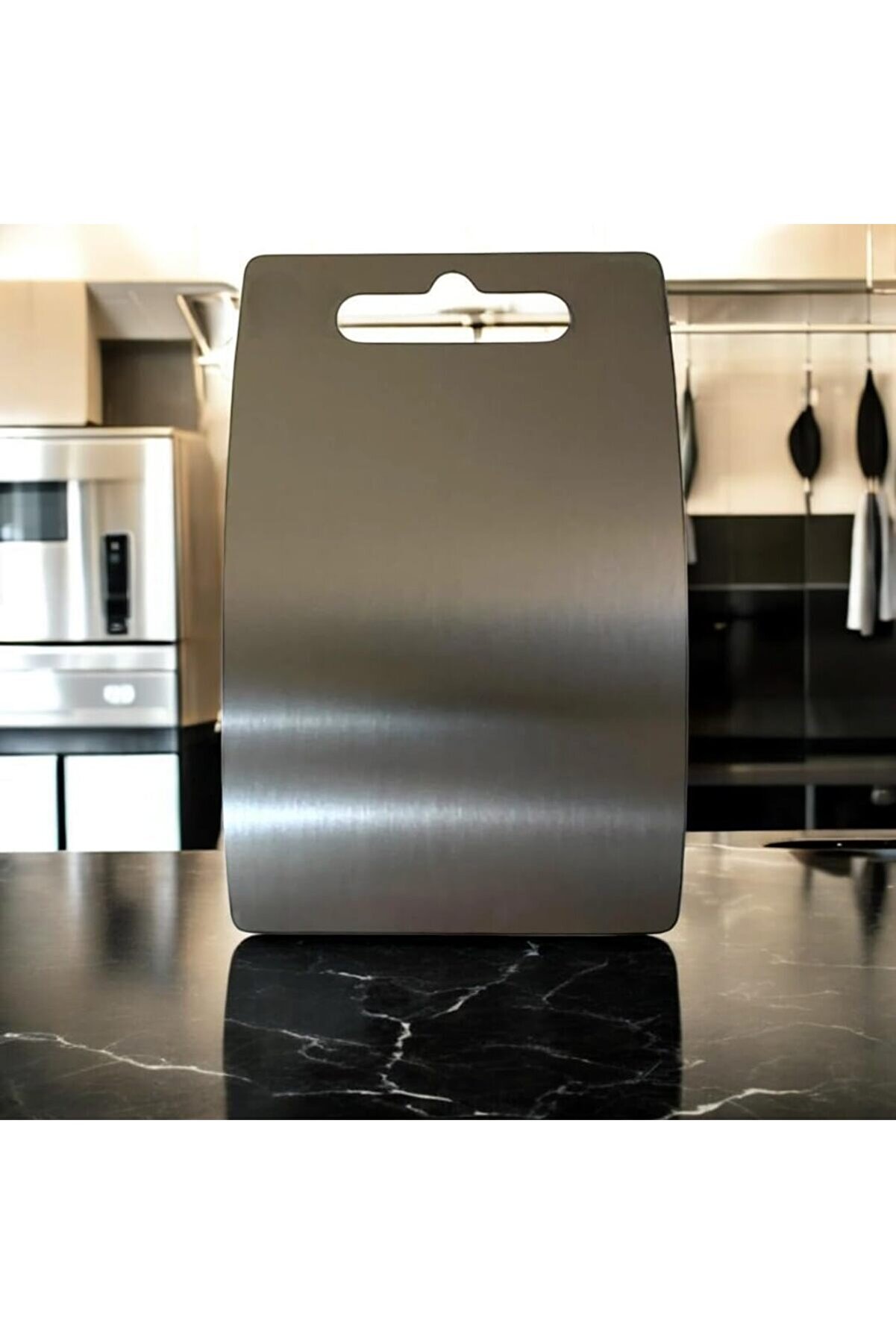 STOREMAX GÇAVM Handle Çelik Kesme Tahtası - Paslanmaz Çelik, Hijyenik Ve Dayanıklı (30x20 Cm) ShopGÇ 1