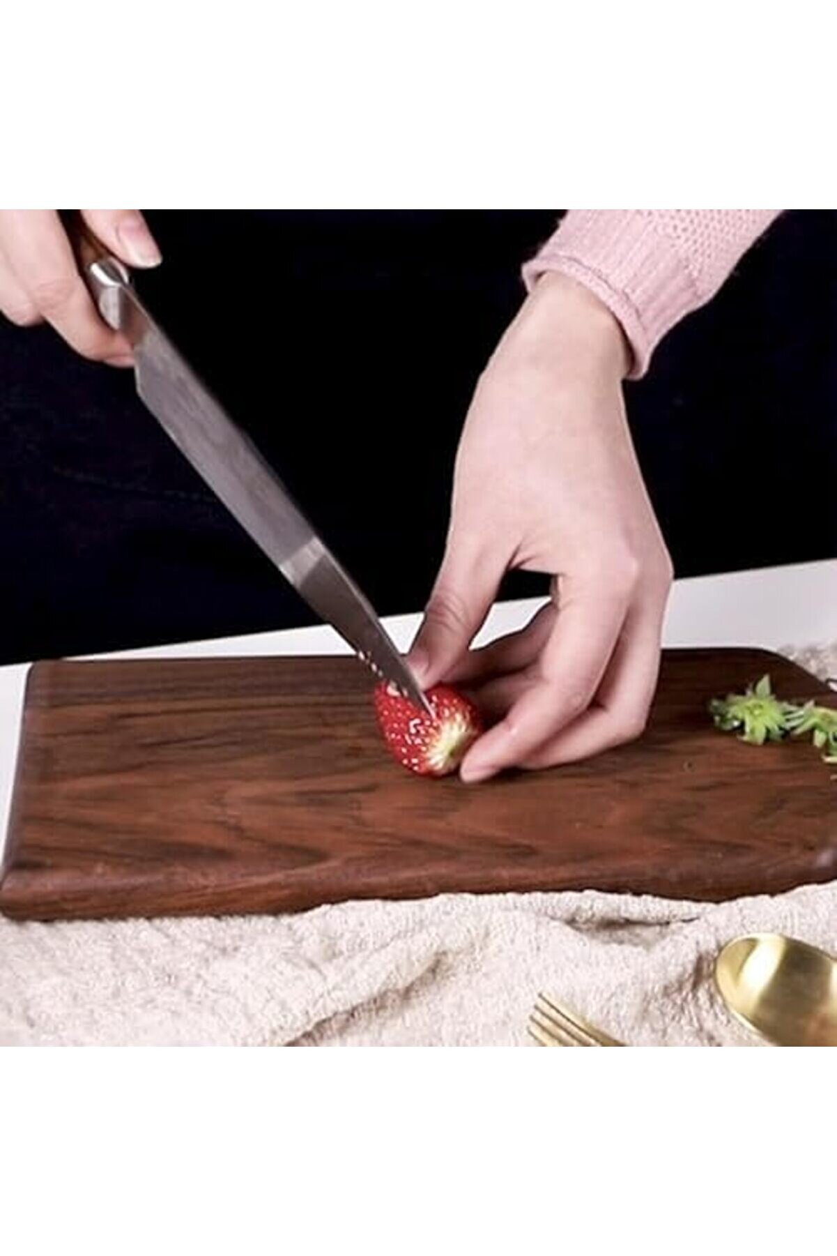 Flashtrend Akasya Kesme Tahtası Anti̇bakteri̇el Yıkanabi̇li̇r Doğrama Tahtası Di̇kdörtgen | Anti̇bakteri̇ye