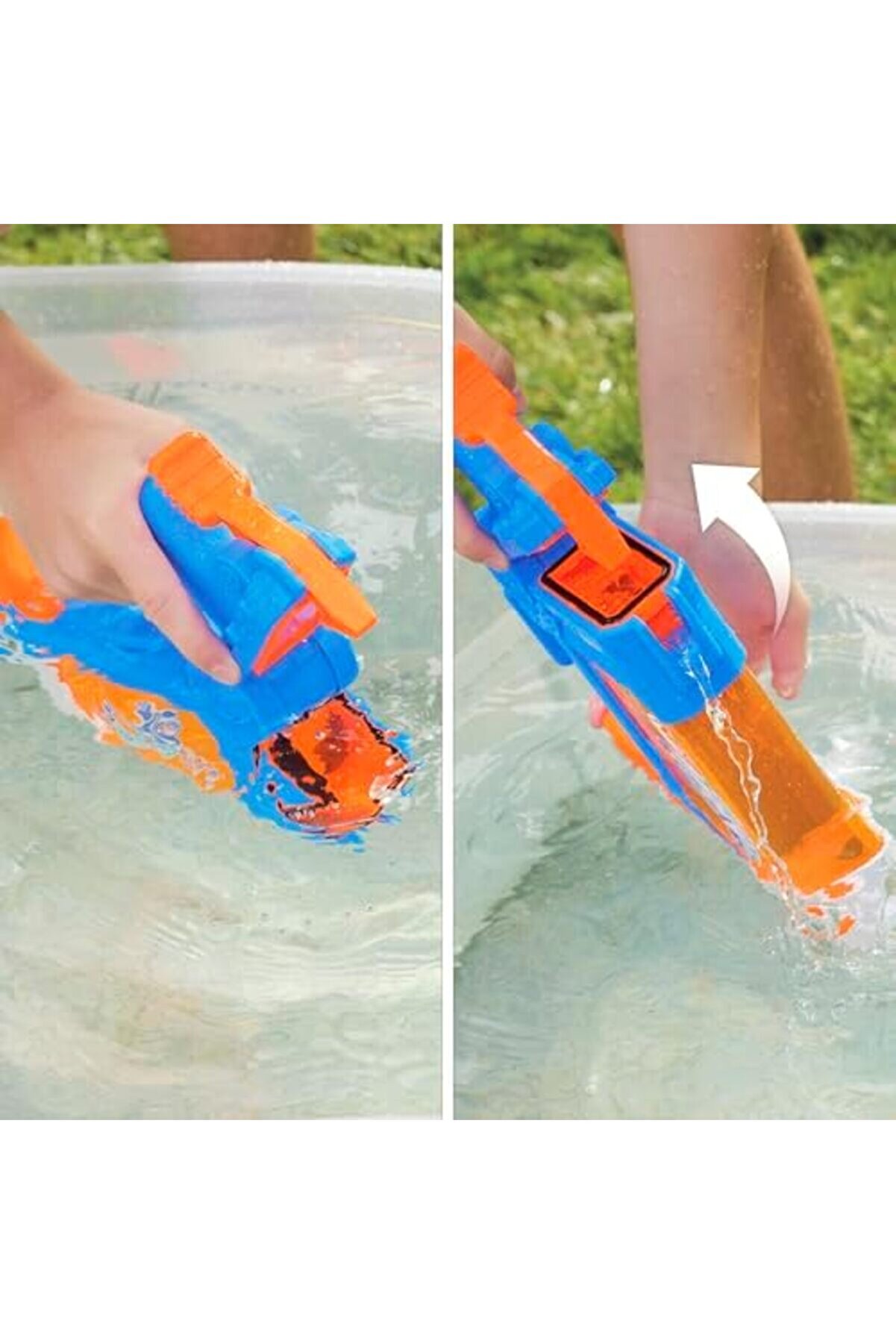 Lvnshop Super Soaker Çevri̇lerek Doldurulan Su Tabancası, 4 Farklı Püskürtme Şekli̇, Hızlı, 30 Sıvı On
