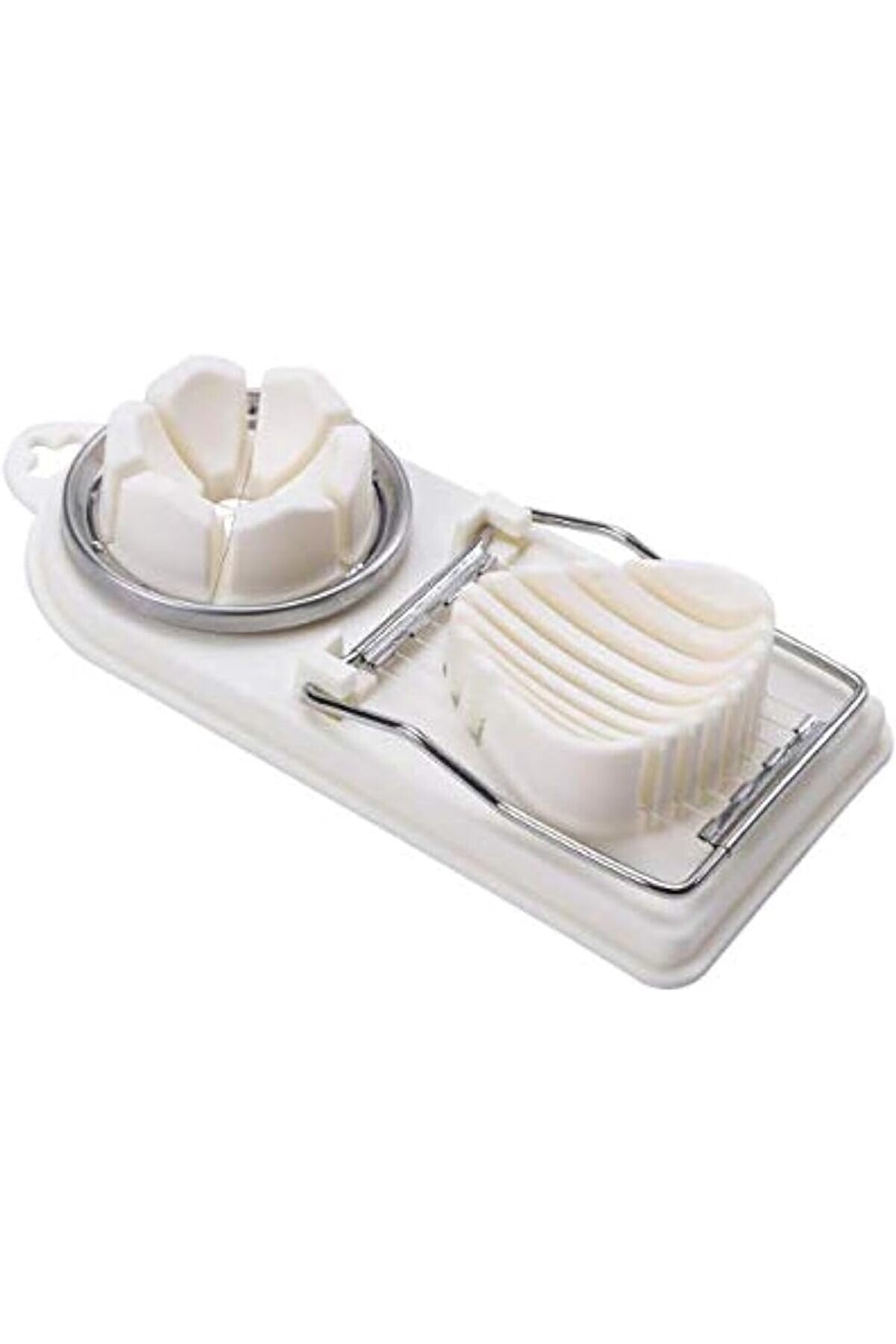 STOREMAX snShop Yumurta Dilimleyici Meyve Kesici, 2'si 1 Arada Paslanmaz Çelik Kesme Telleri Haşlanmış Yu