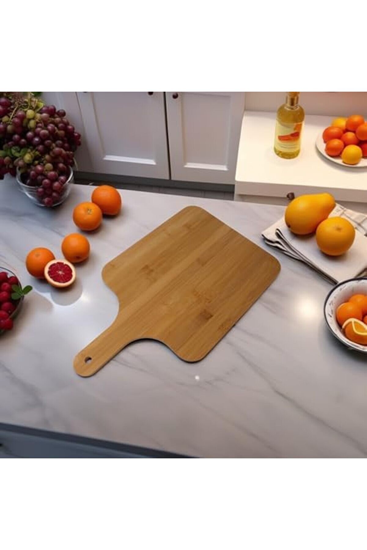 Sellbuyst Bambu Kesme Tahtası Anti̇bakteri̇el Yıkanabi̇li̇r Doğrama Tahtası Di̇kdörtgen (40Cm*25Cm)