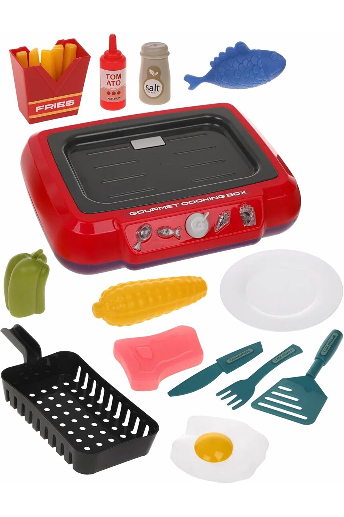 Ocak Barbek&uuml; Izgara Renk Deği̇şti̇ren Sebze Ve Gıdalar Mutfak Seti̇ 20 Par&ccedil;a Pi̇lli̇ Newprh 1063348