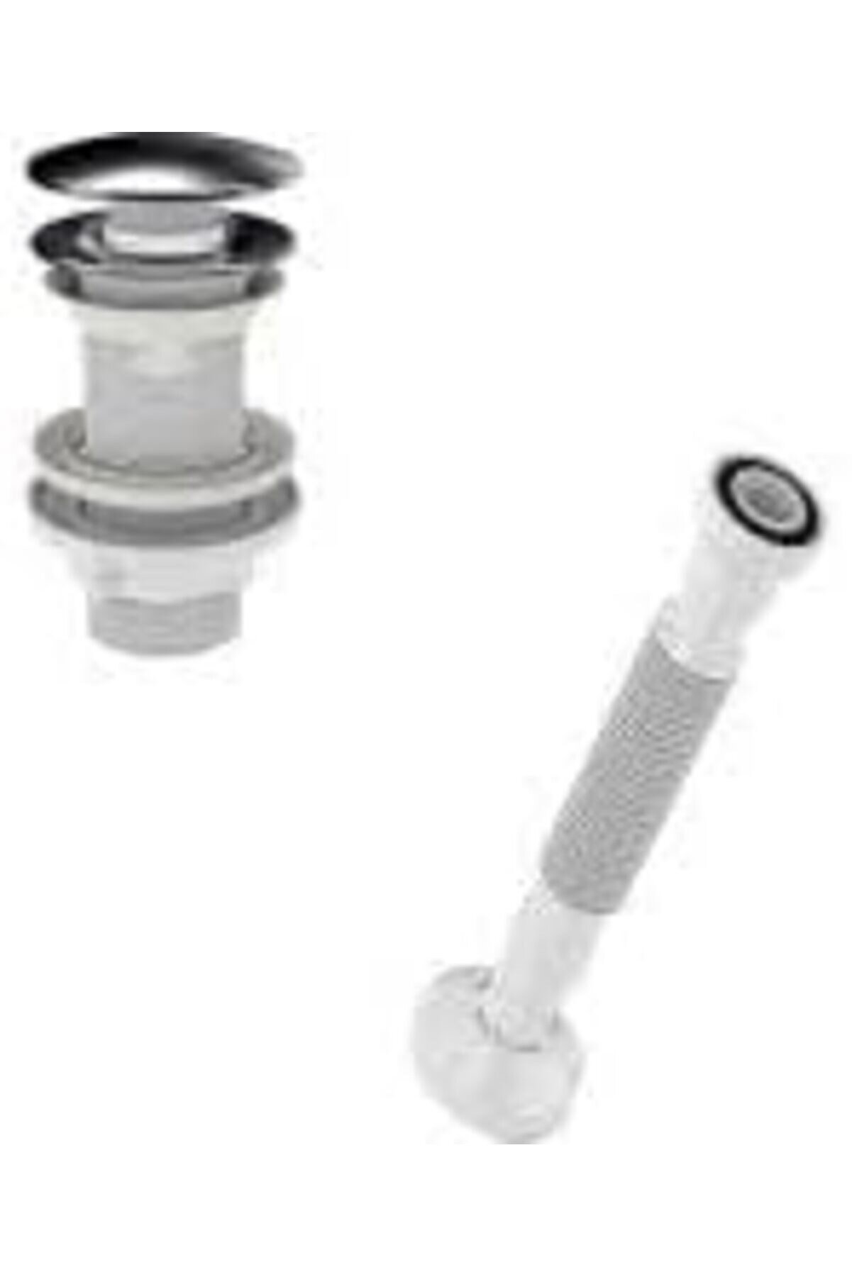 STOREMAX goldwhirl YAPI Paslanmaz Metal Başlıklı Koku Önleyicili Taşmasız Bas Aç Körüklü Lavabo Gider Sifonu