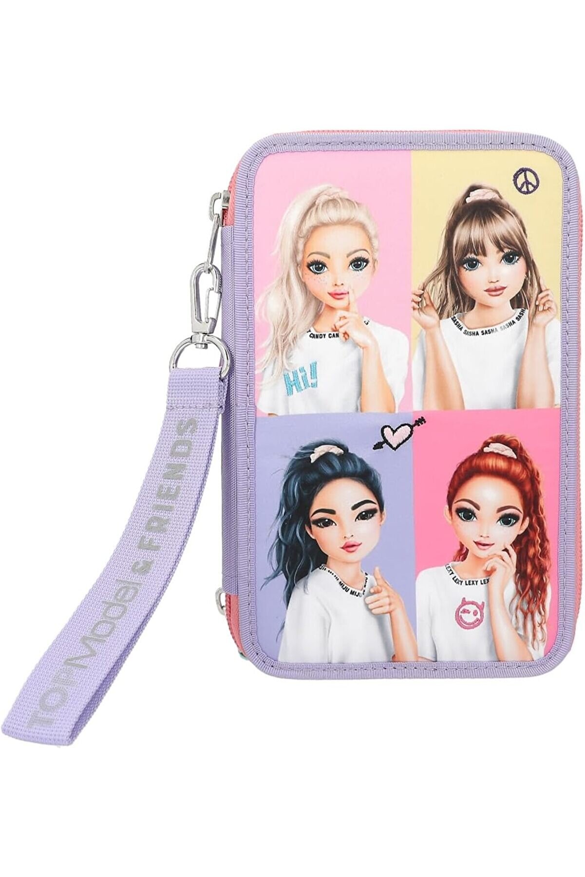 STOREMAX aclyashop 12591 3 Bölmeli Doldurulmuş Shots Sevimli Nakış Detayları, Kutusu, Cetvel, vb, Çok Renkli,